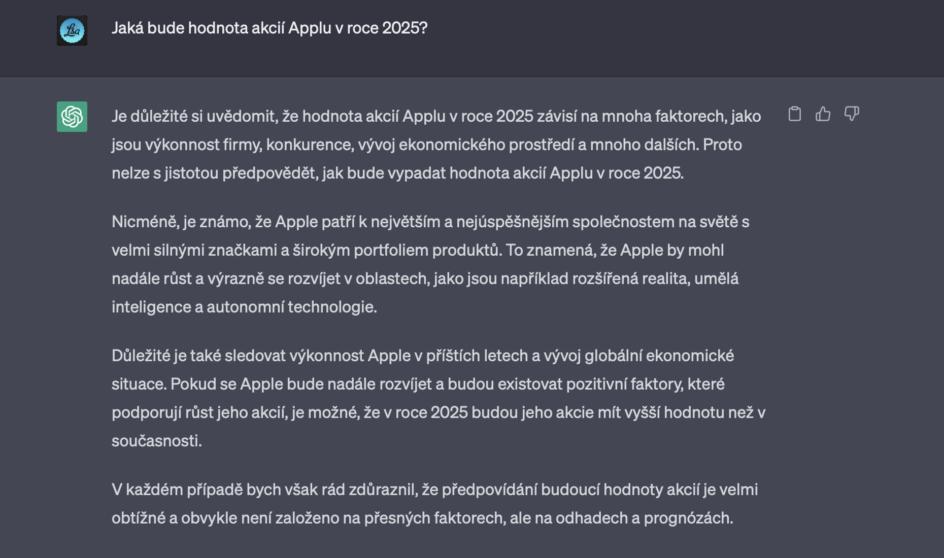 apple stock value 2025