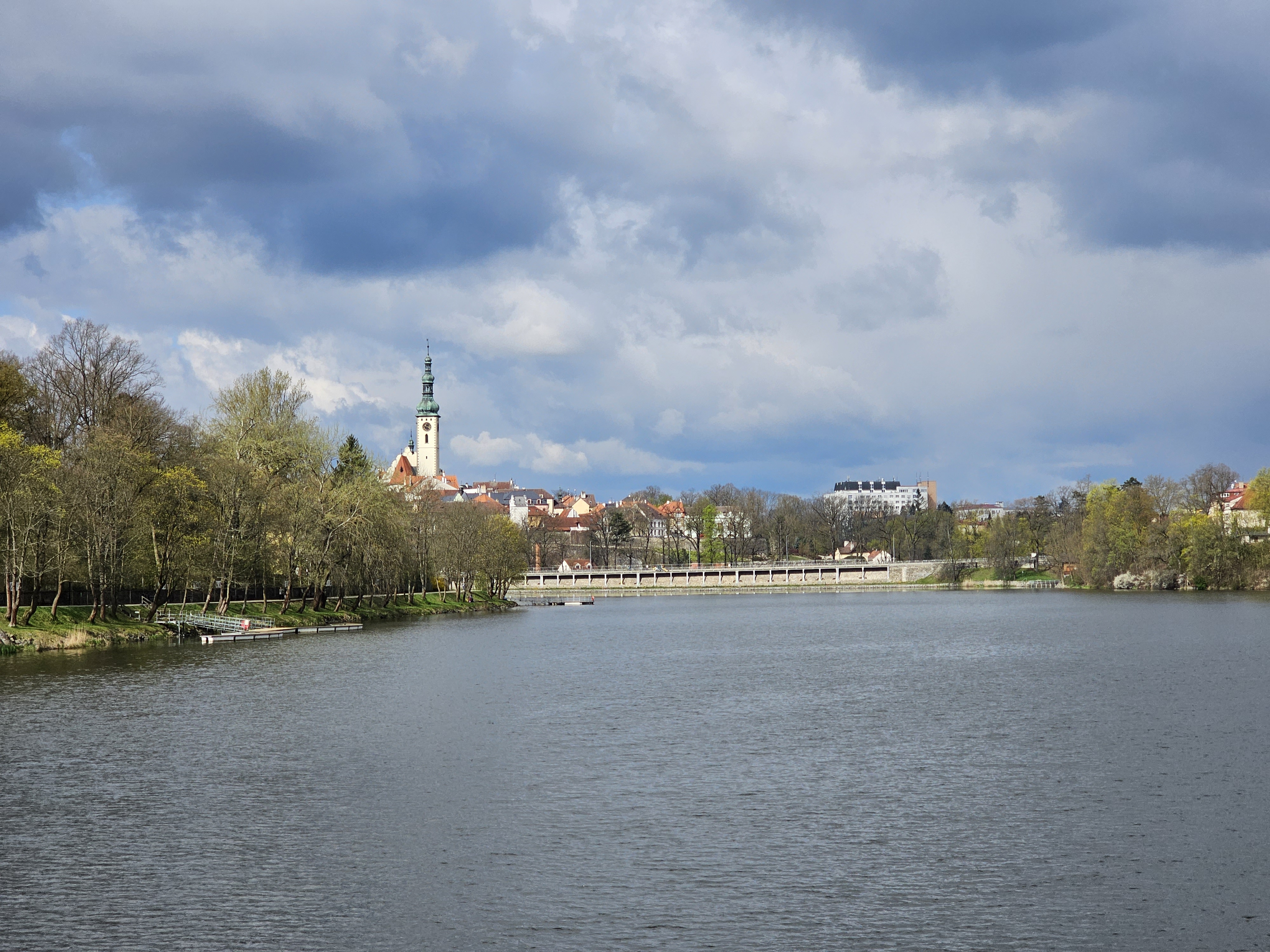 cityscape with church tower