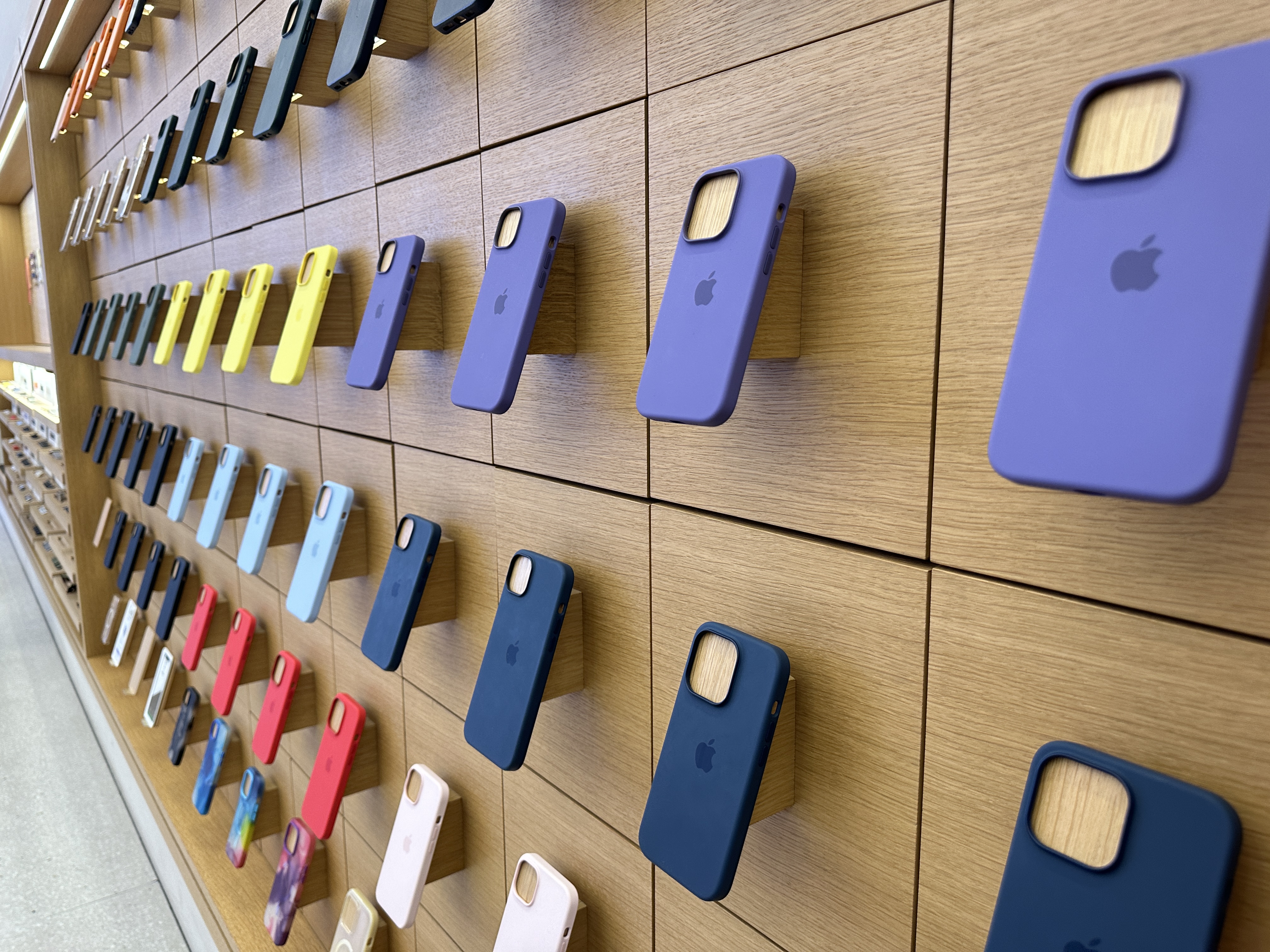 colorful iphone cases wall