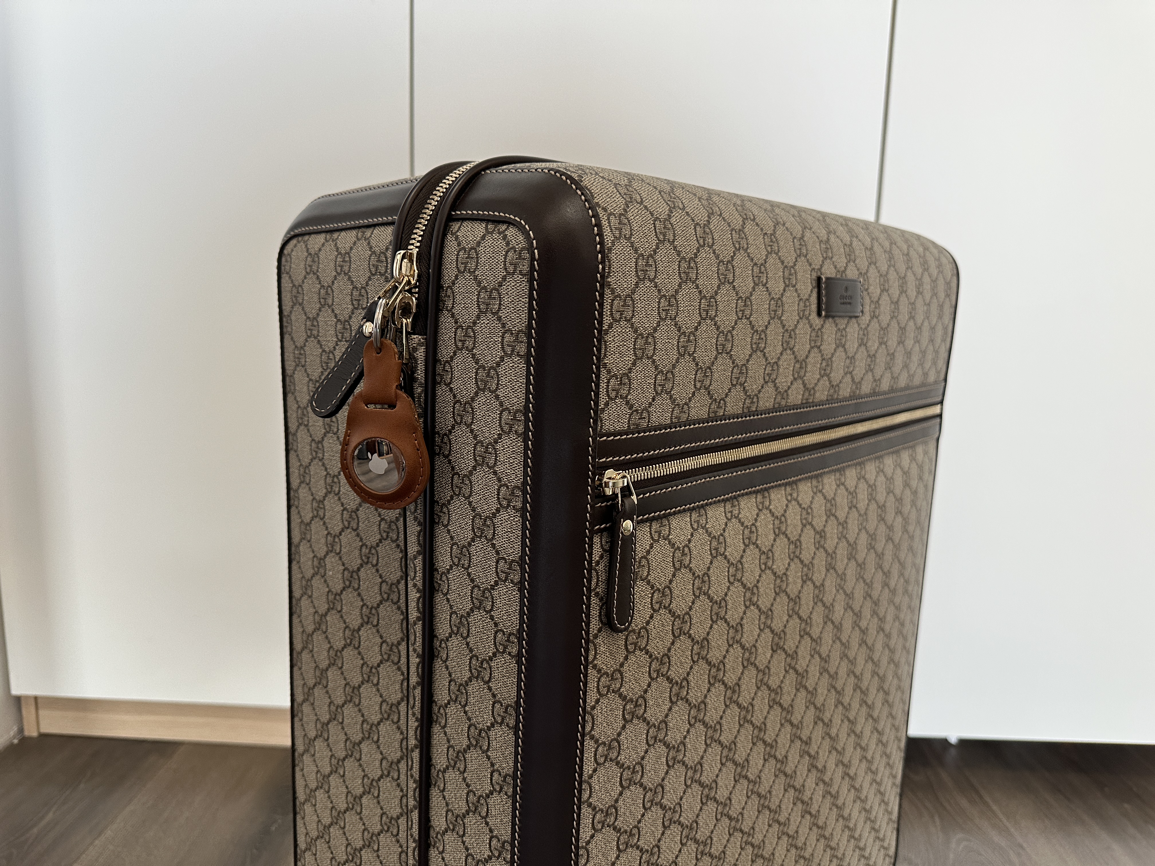 designer luggage with tracker