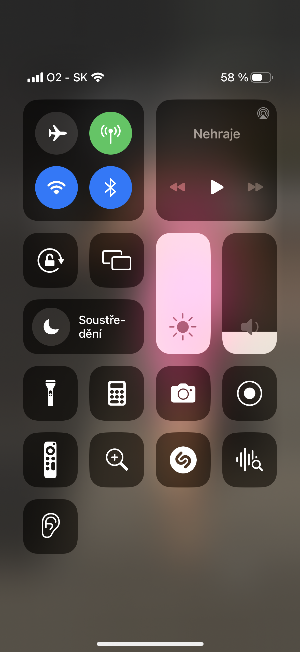 iphone control center