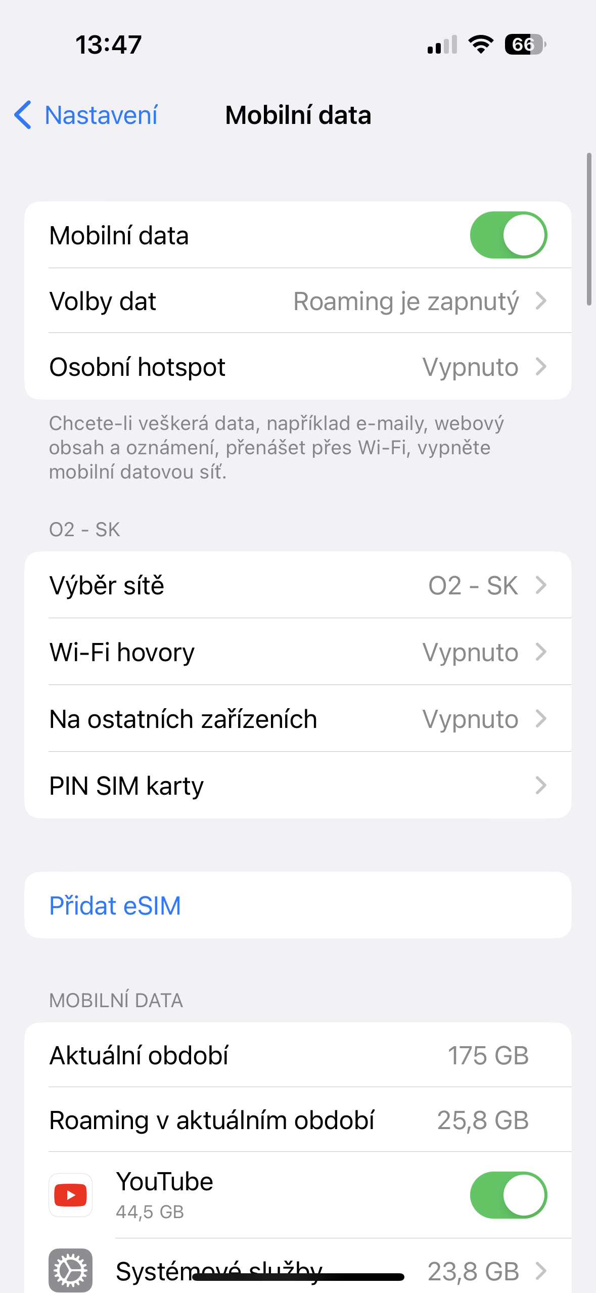iphone mobile data settings