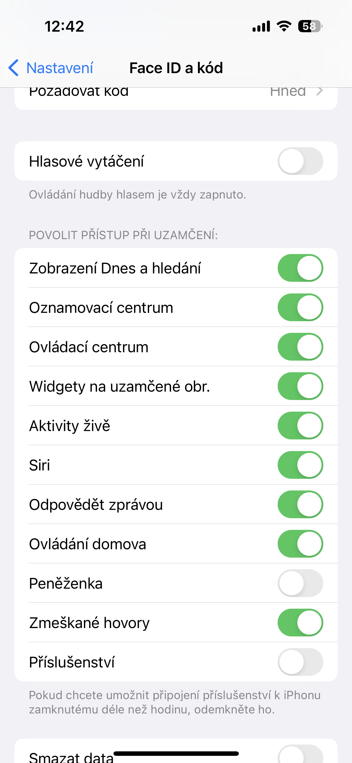iphone settings screen