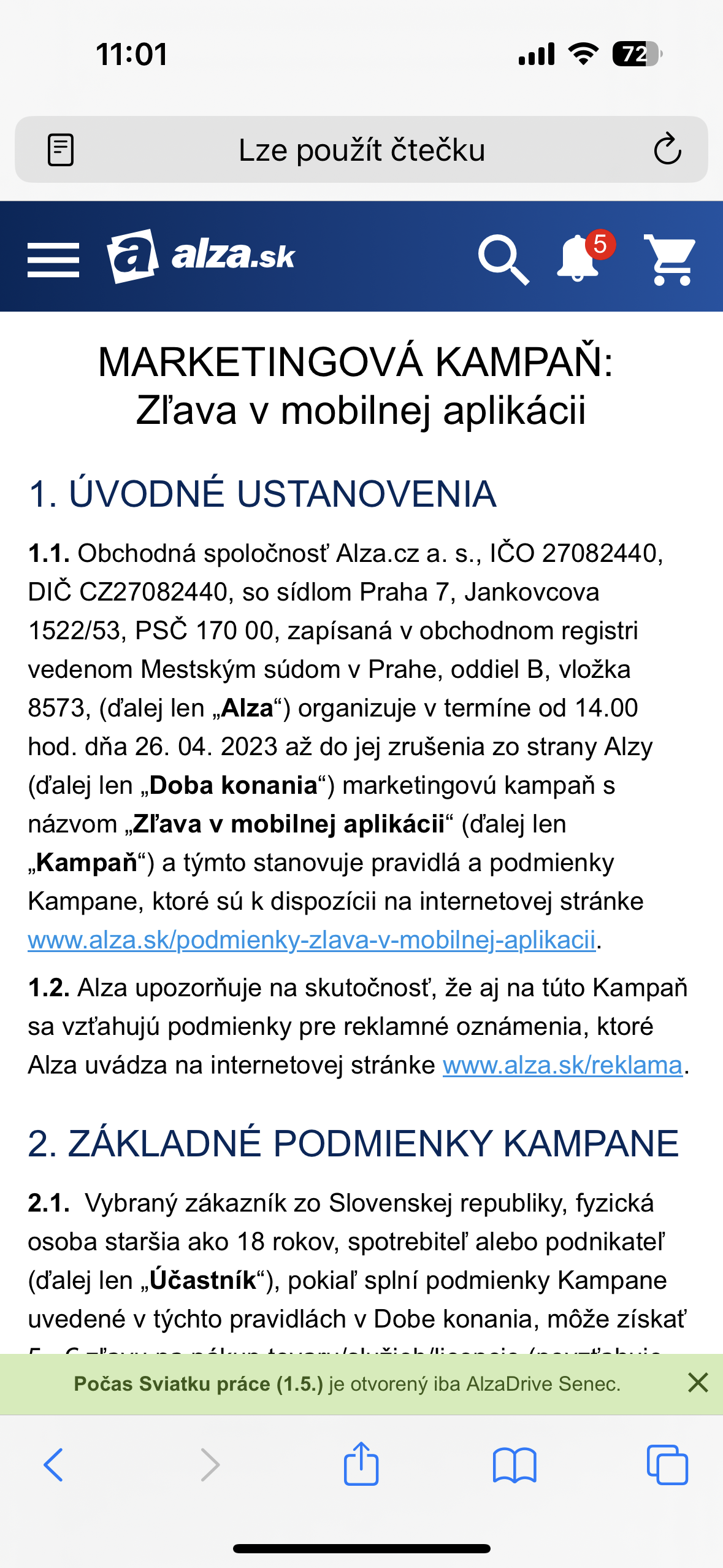 marketing campaign details page