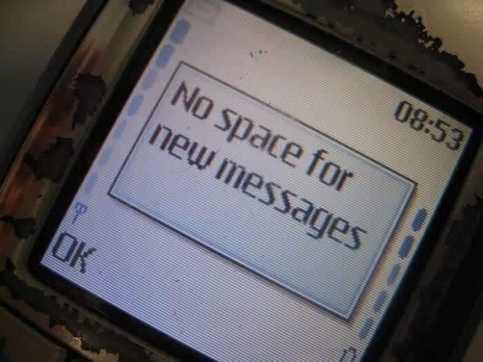 no space for messages