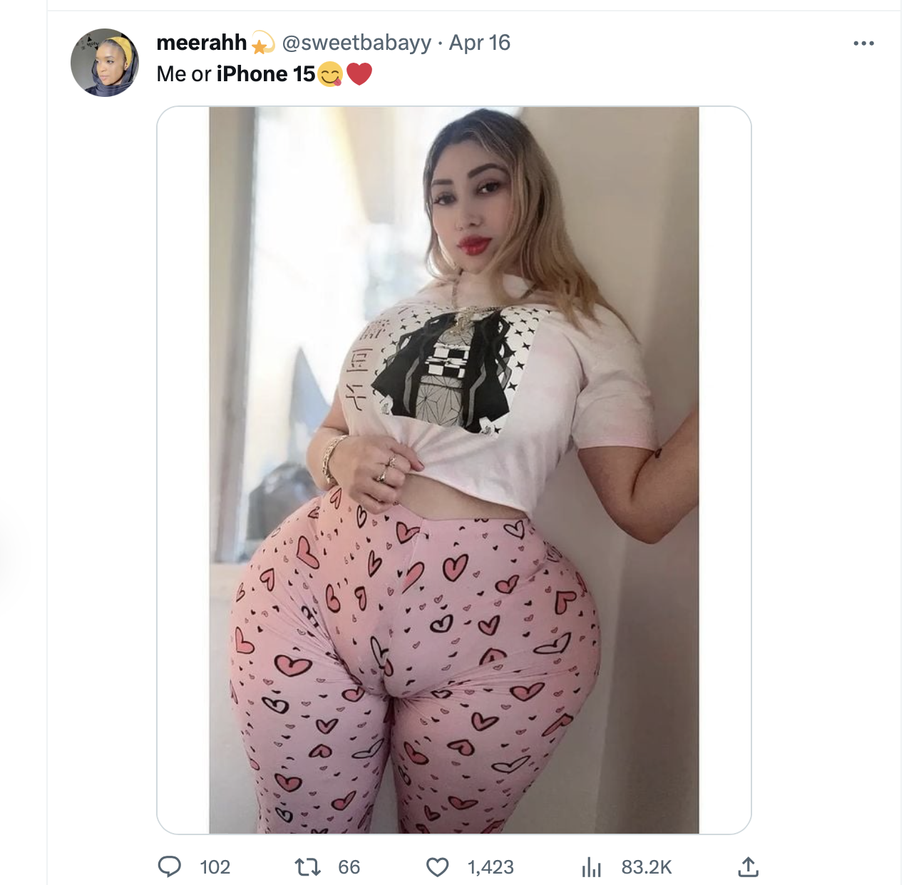 person in heart pants