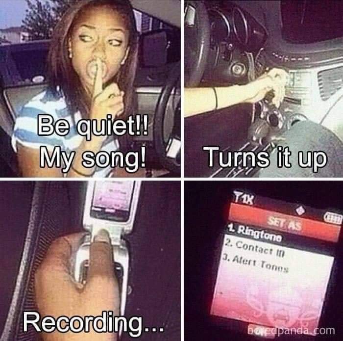 recording ringtone meme