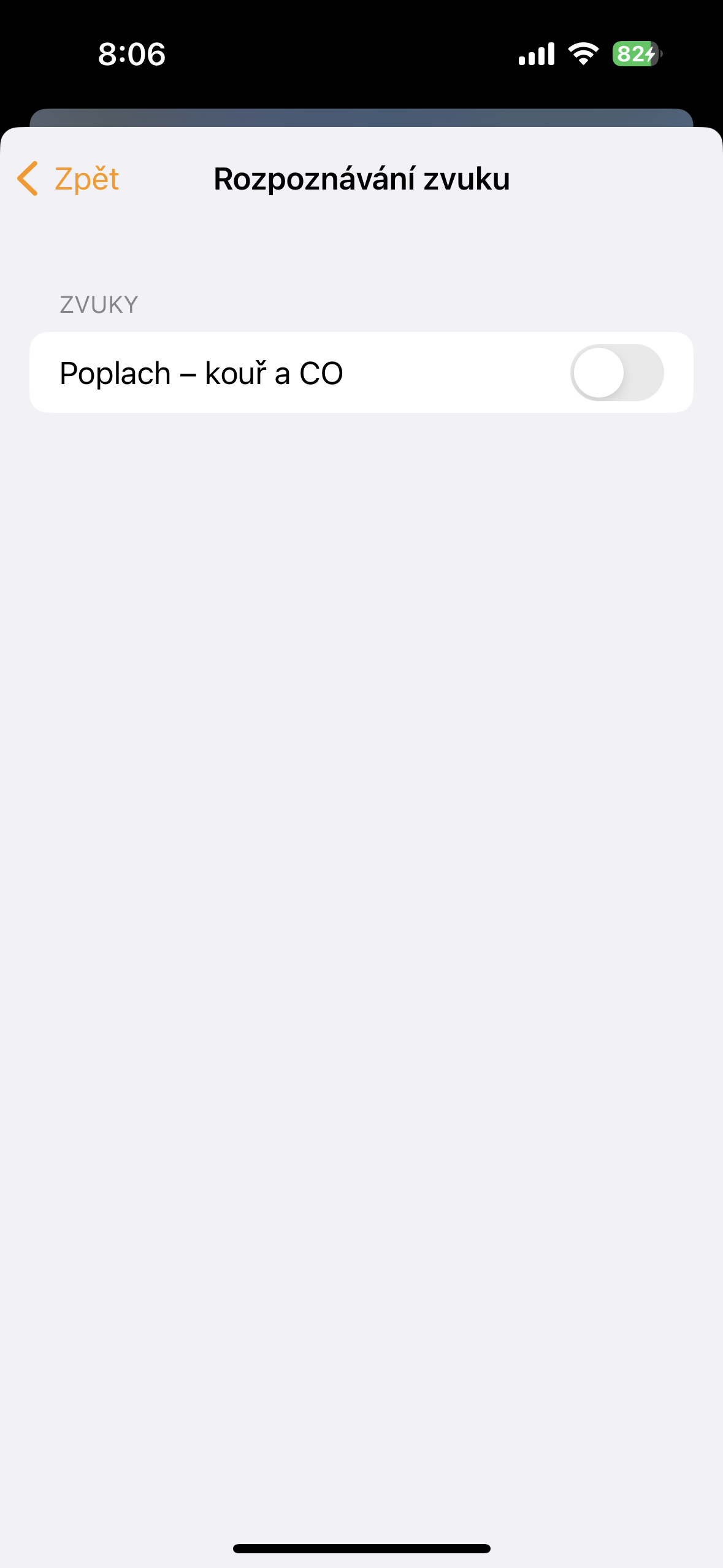 sound recognition settings