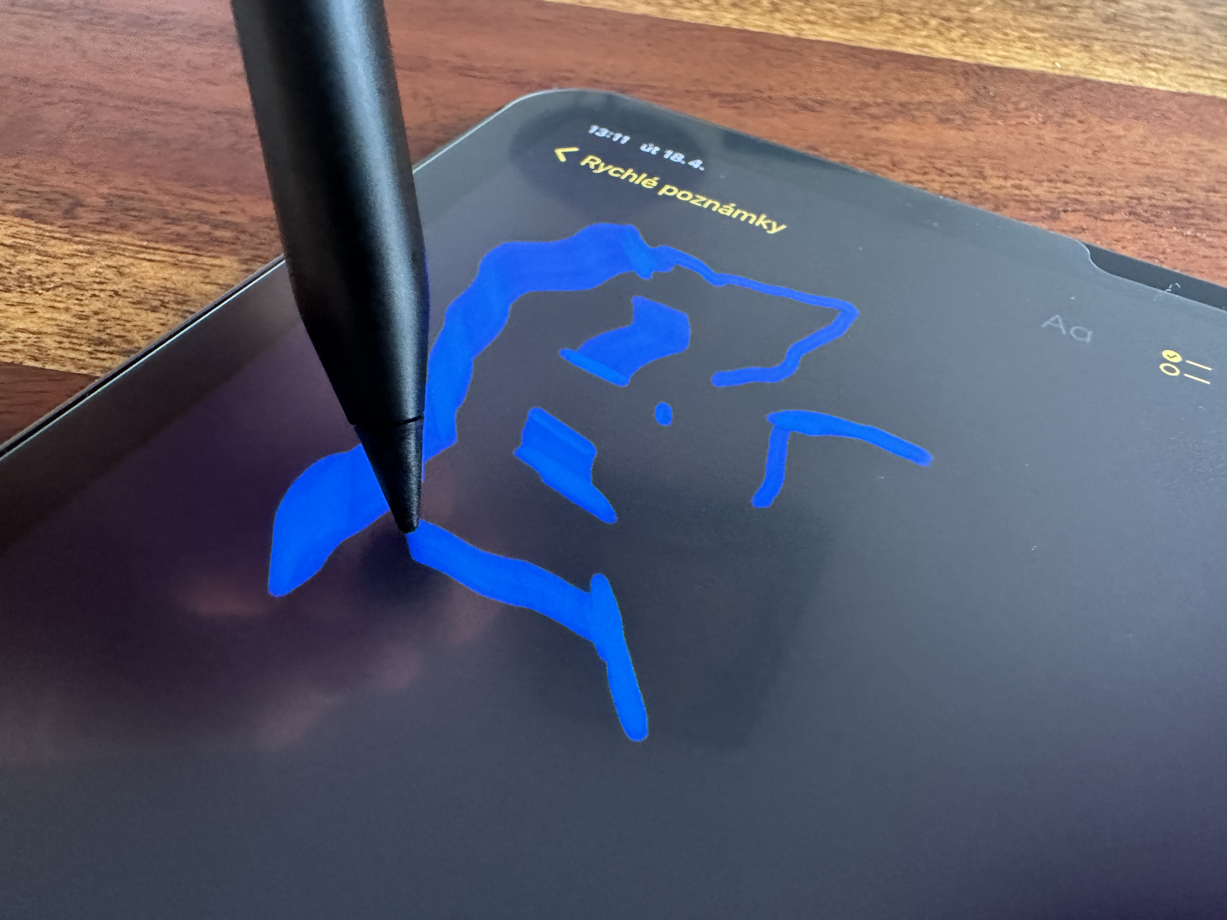 stylus drawing on tablet