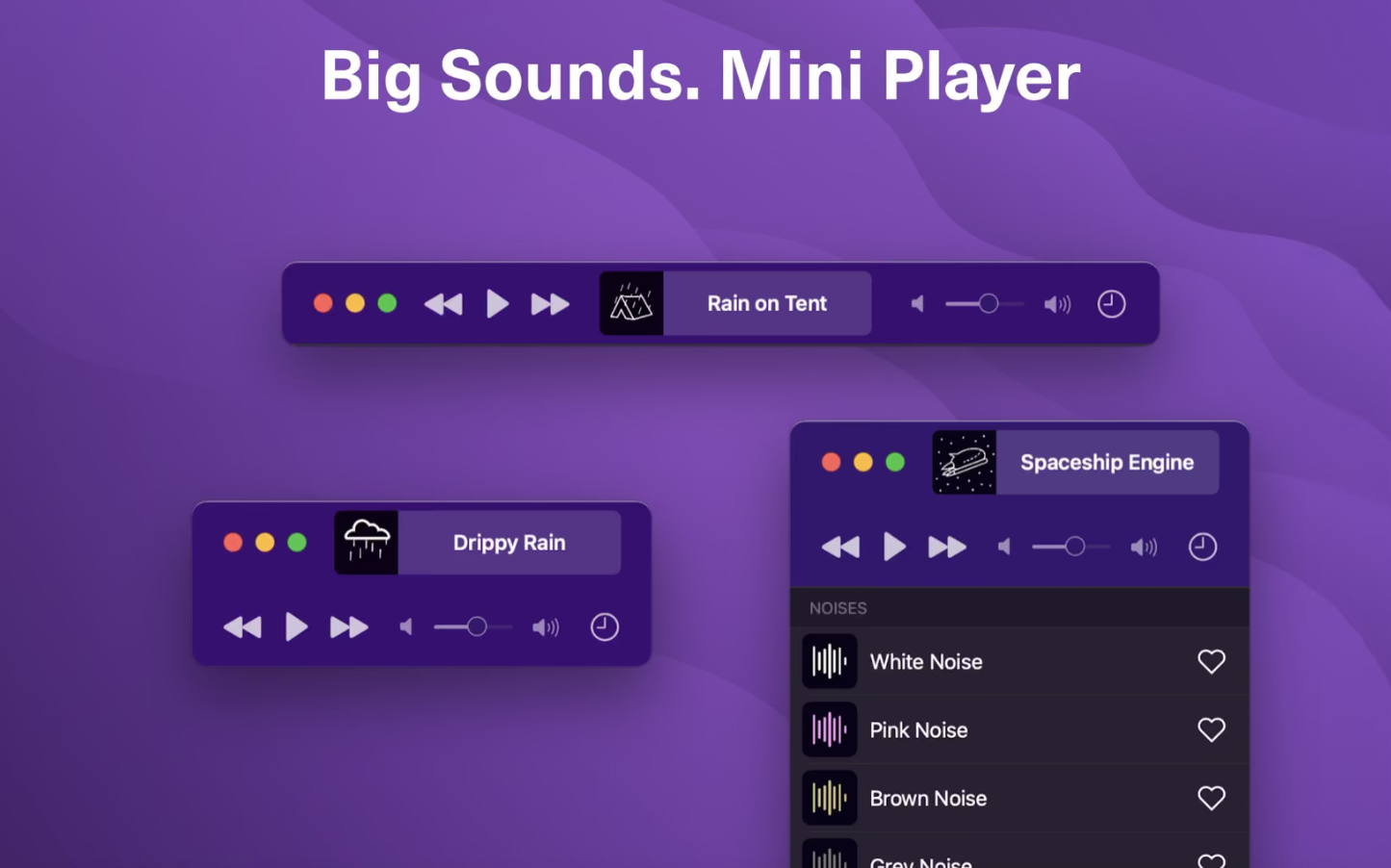 white noise app mini player