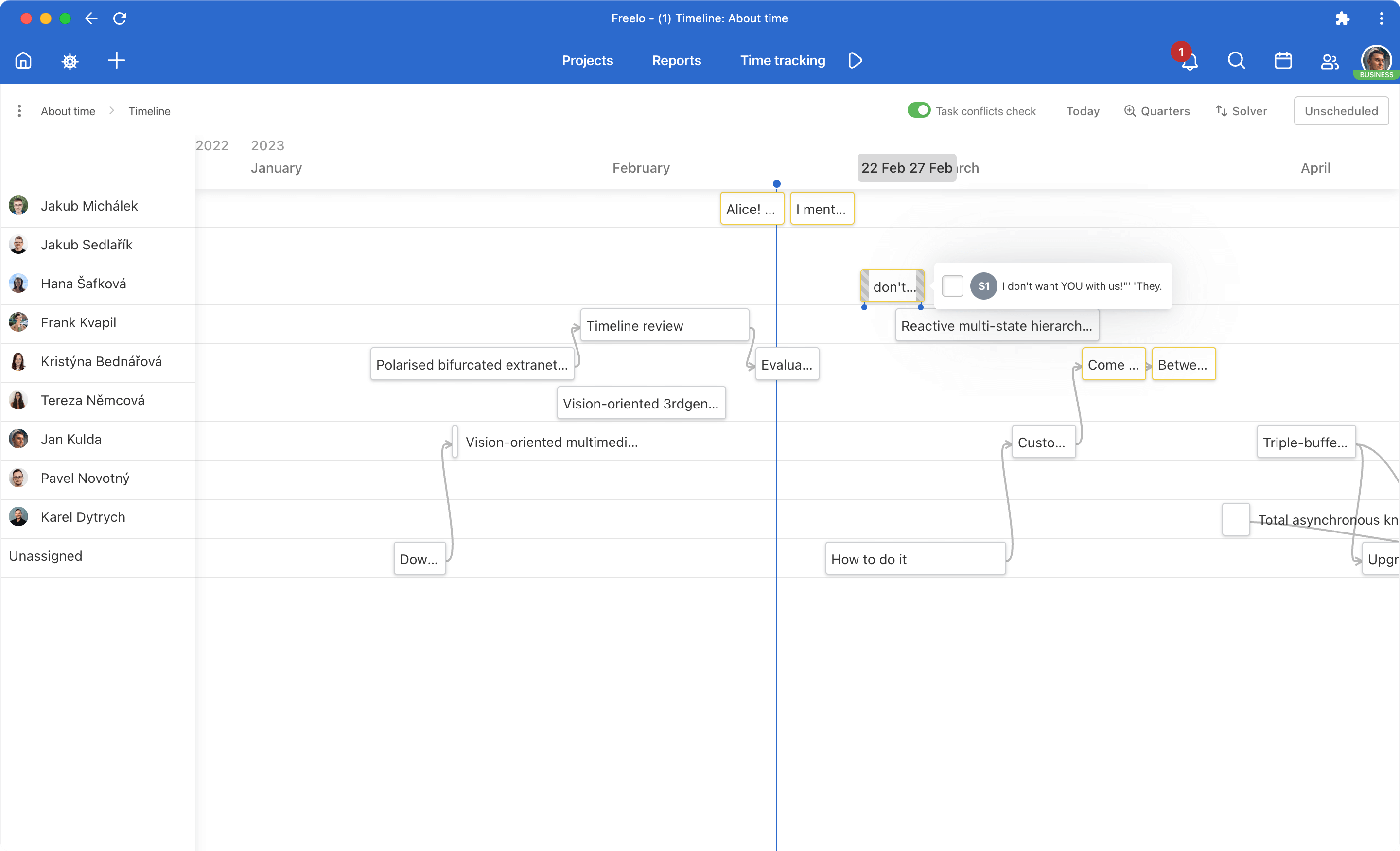 04 timeline features en Freelo