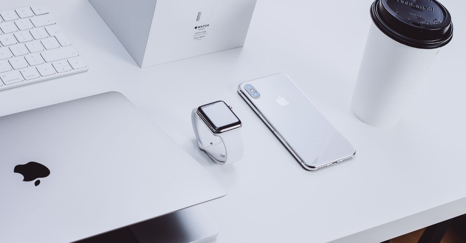 apple devices on desk