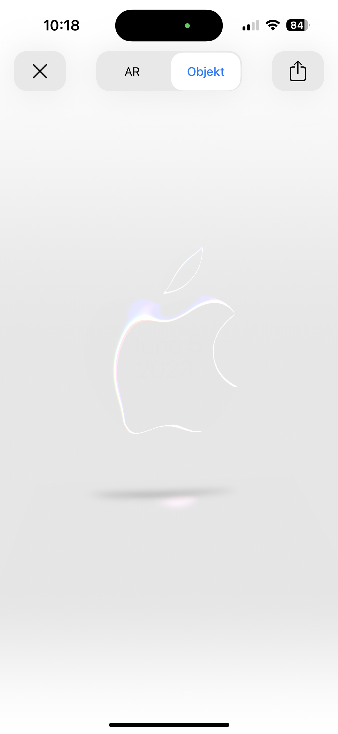 apple logo ar display