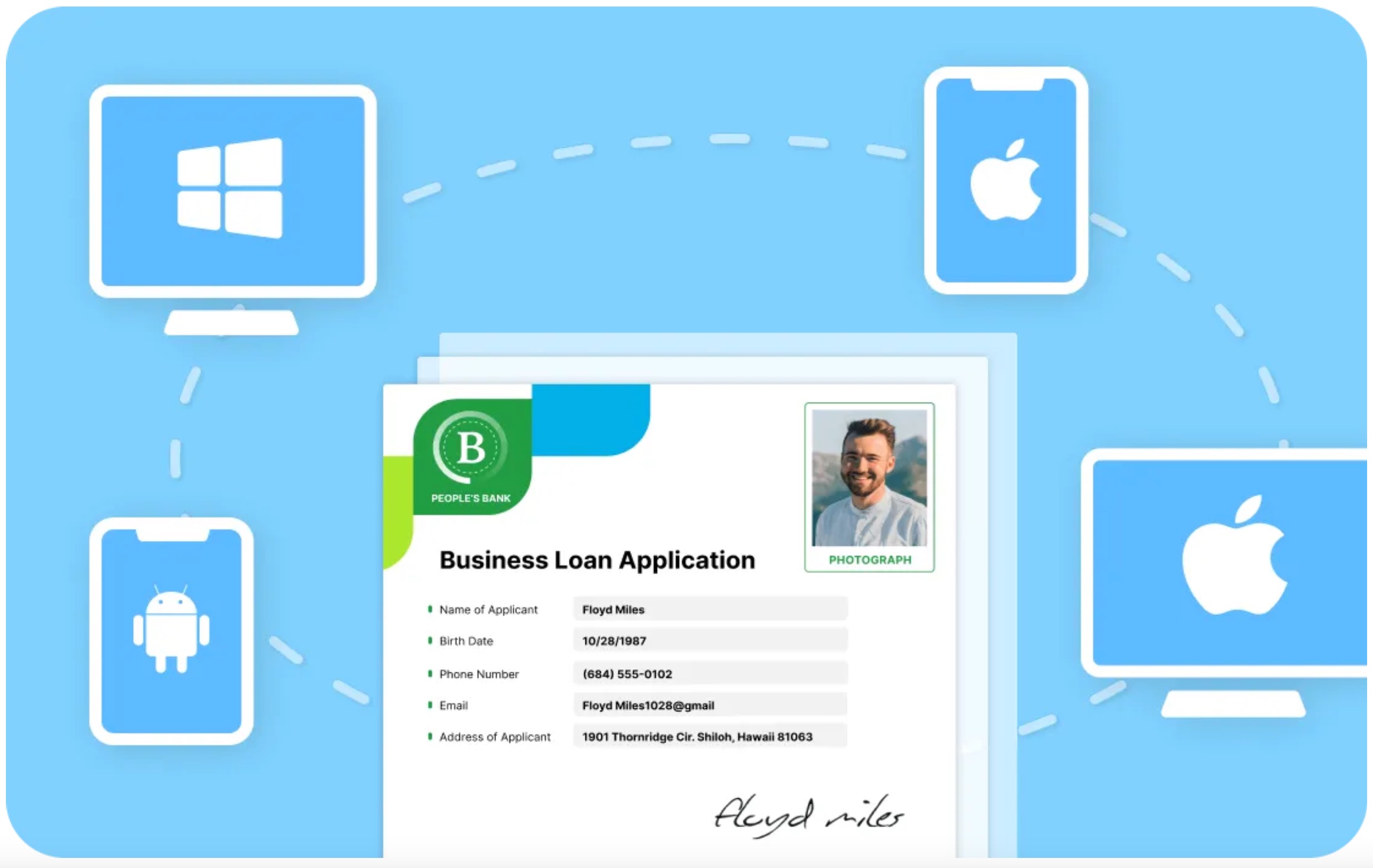 business loan application devices