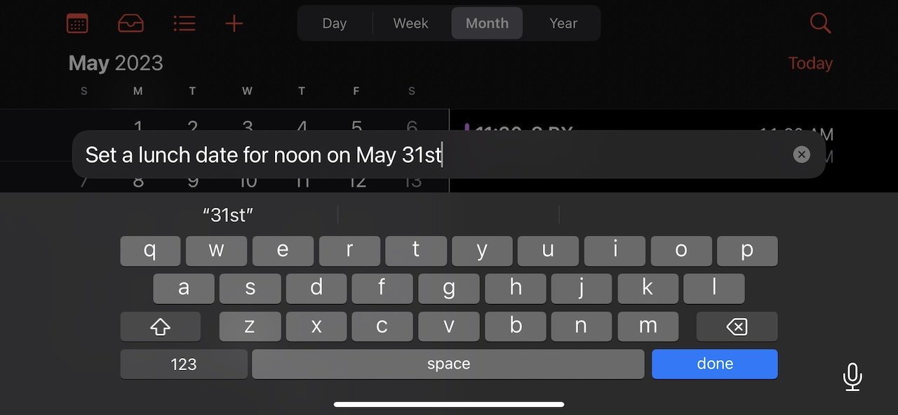 calendar voice command setup