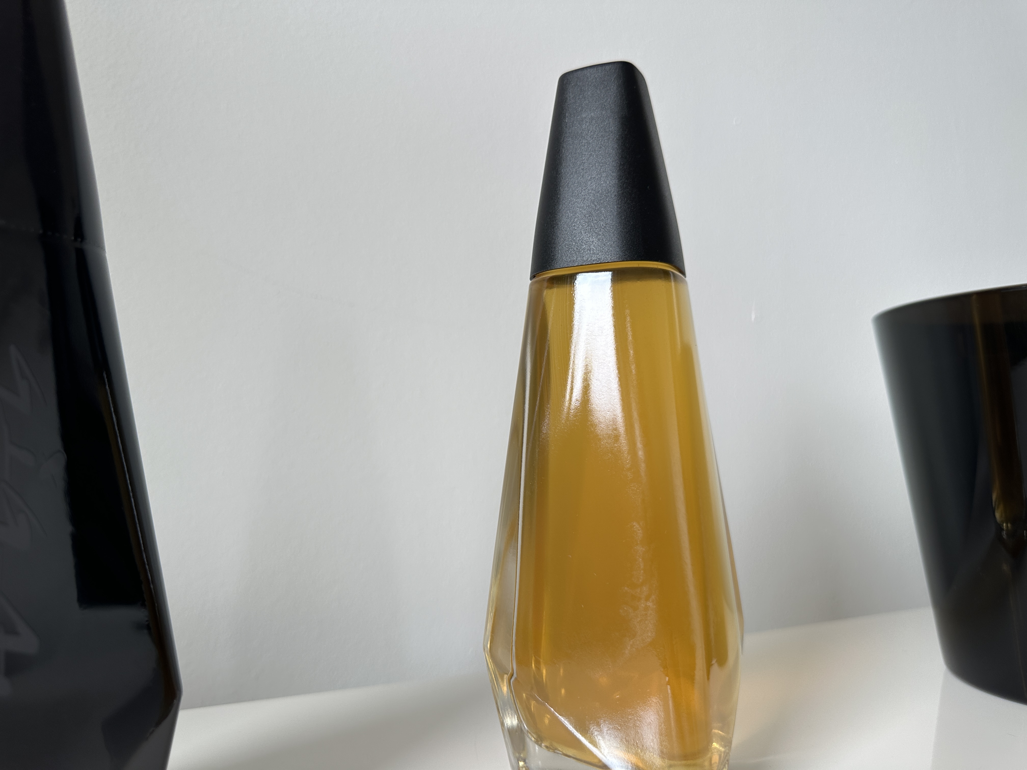 clear geometric bottle closeup