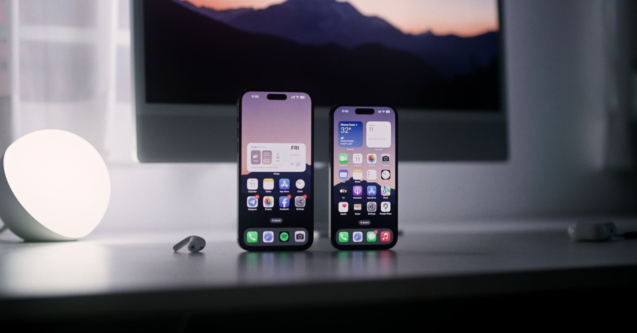 iphones on desk