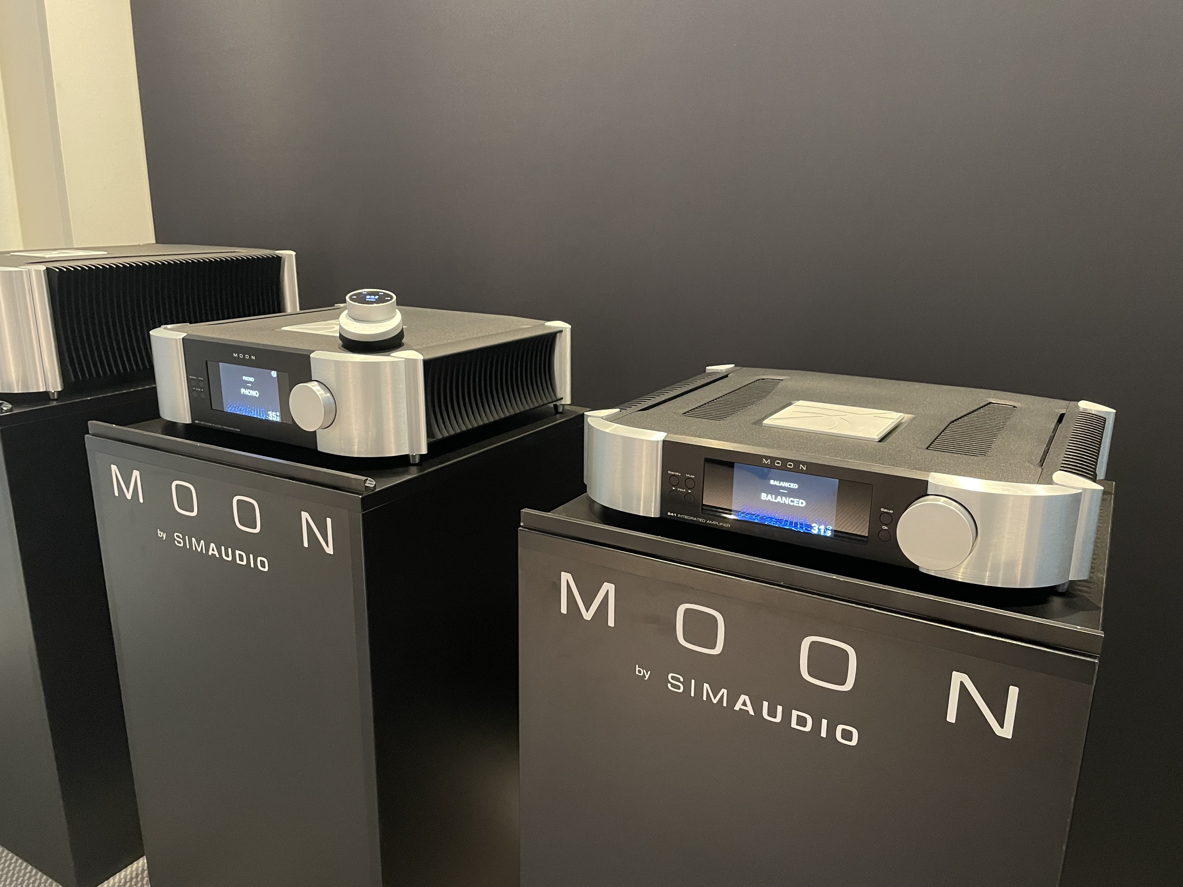 moon audio equipment display