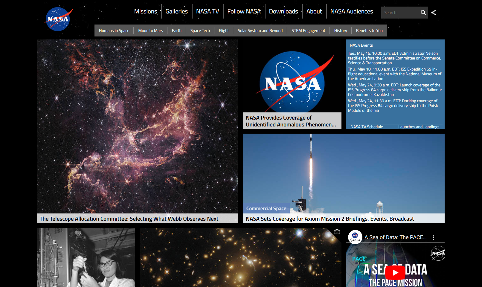nasa website space missions