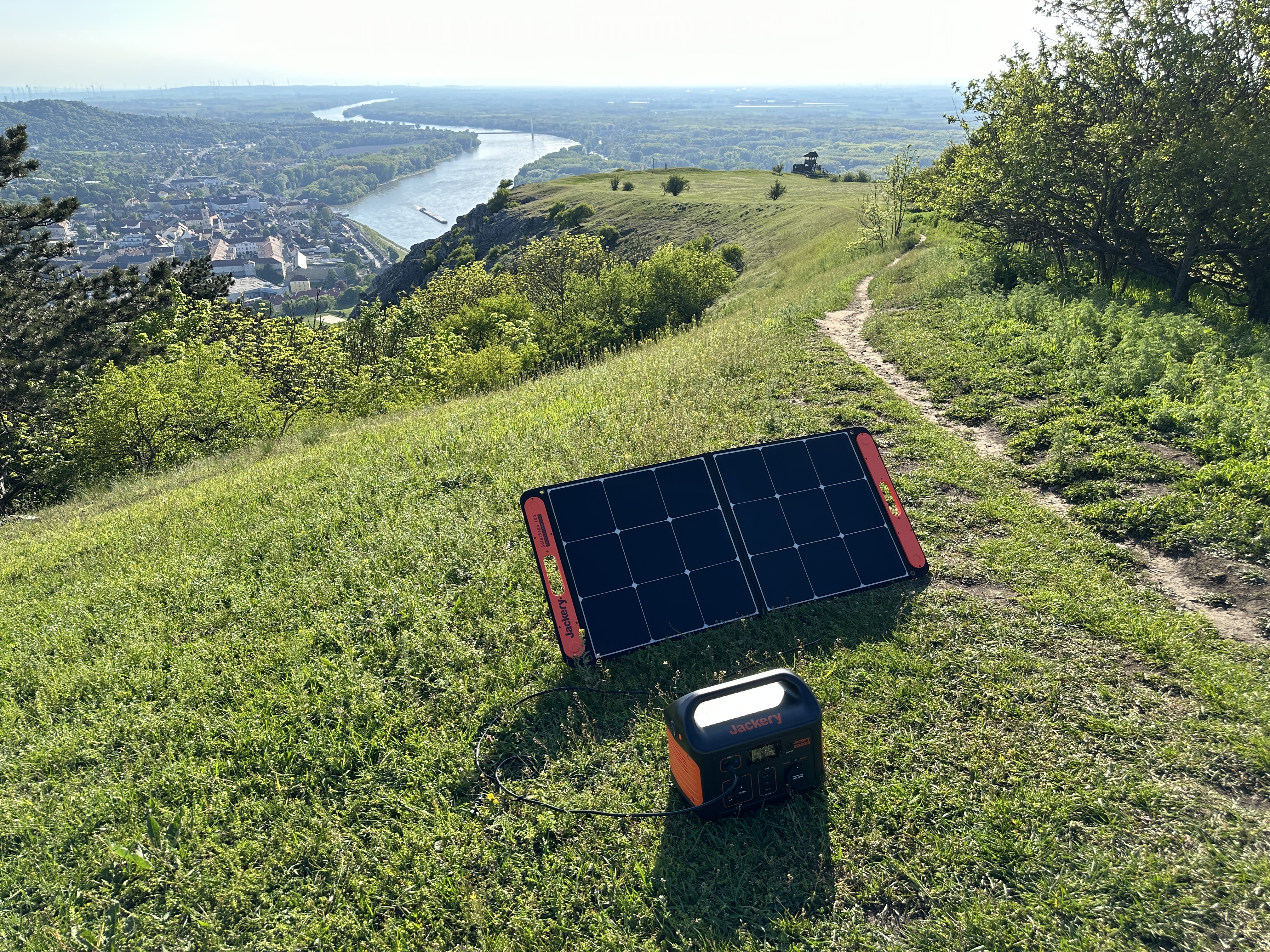 solar panel on hill