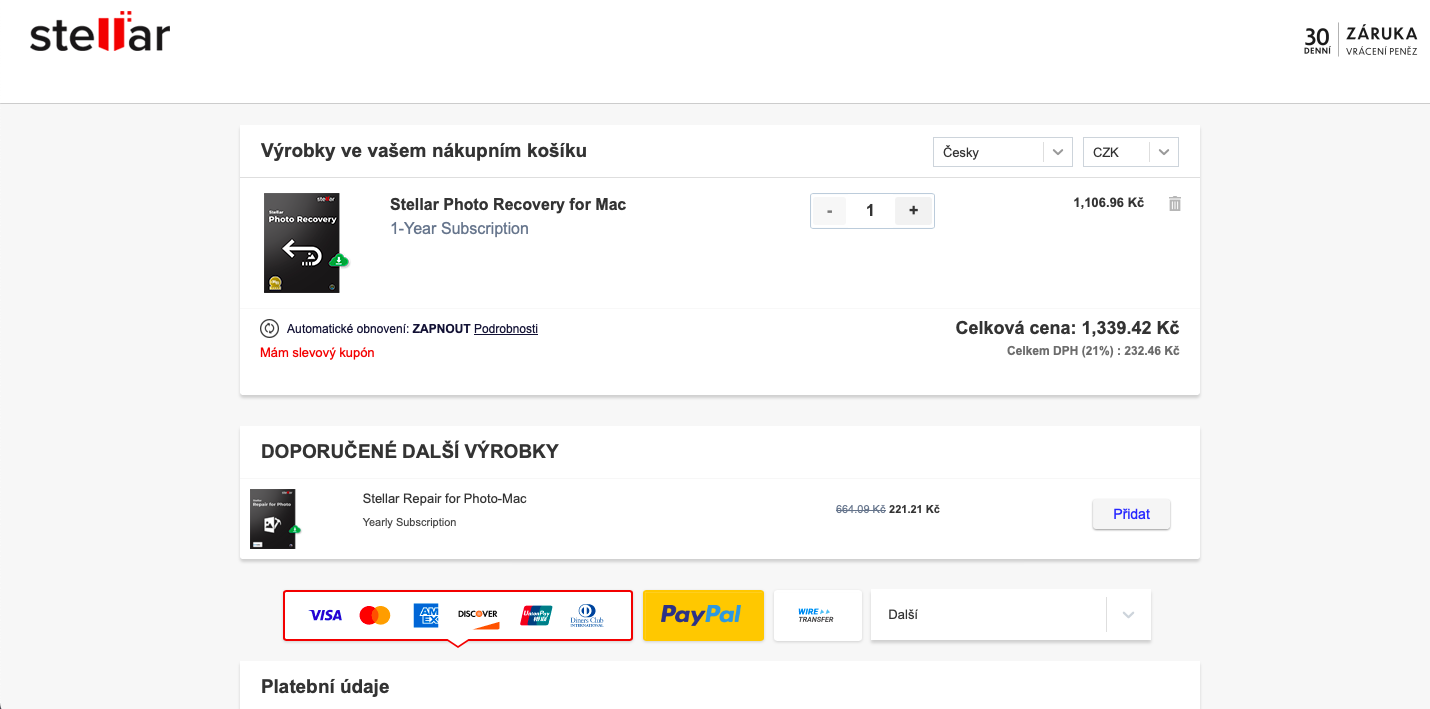 WEB Stellar Photo Recovery Software screen 1