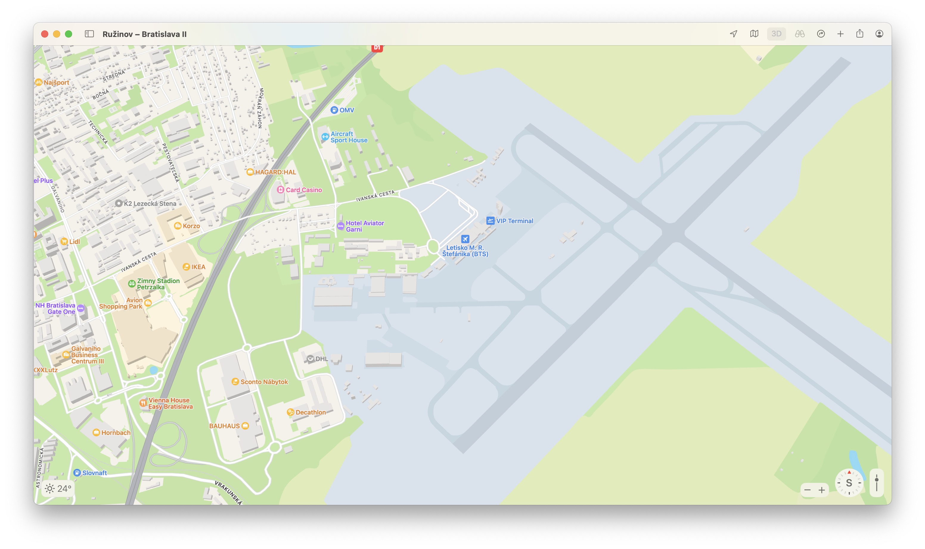 airport map view