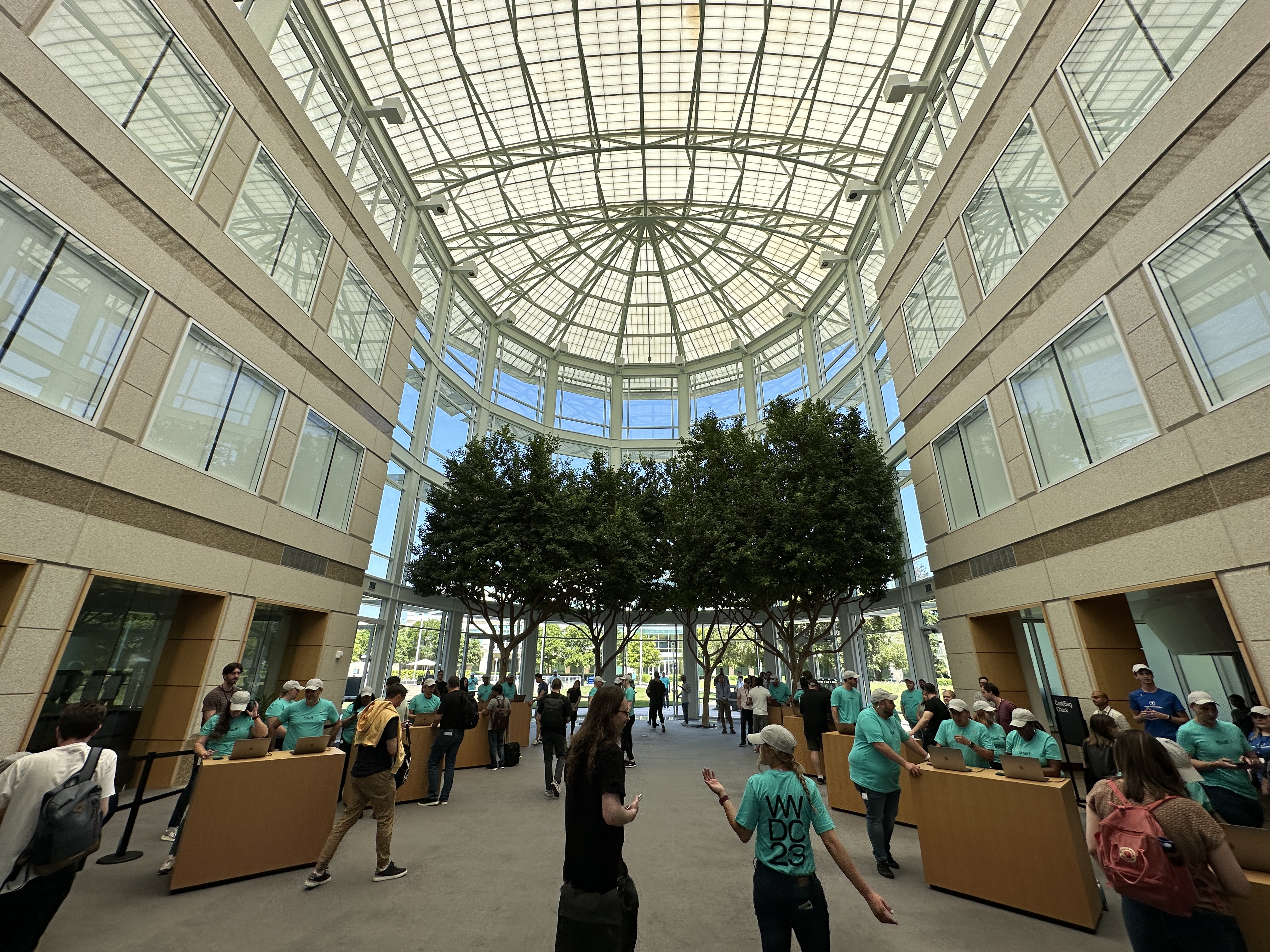 apple campus atrium view