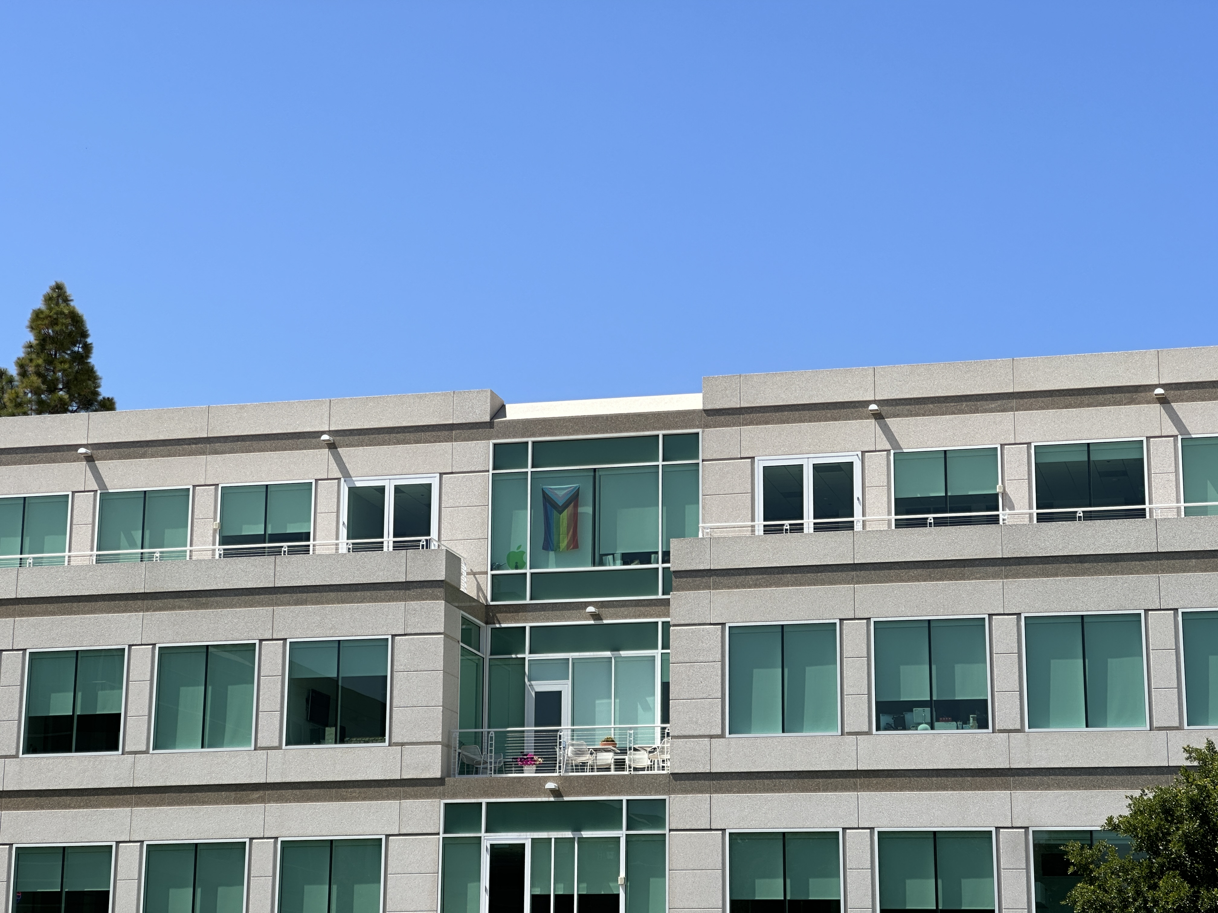 apple campus building closeup