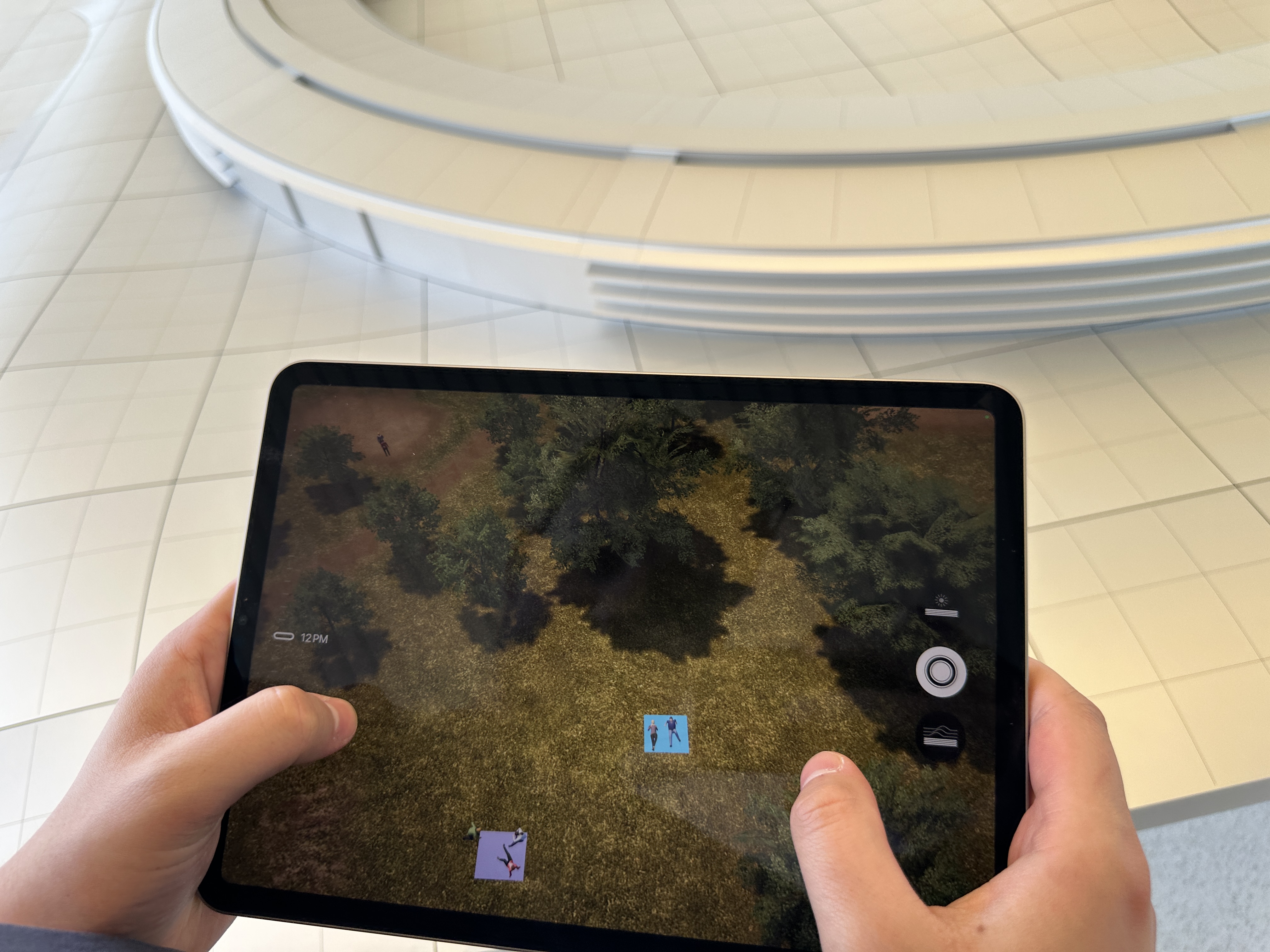 apple campus model display