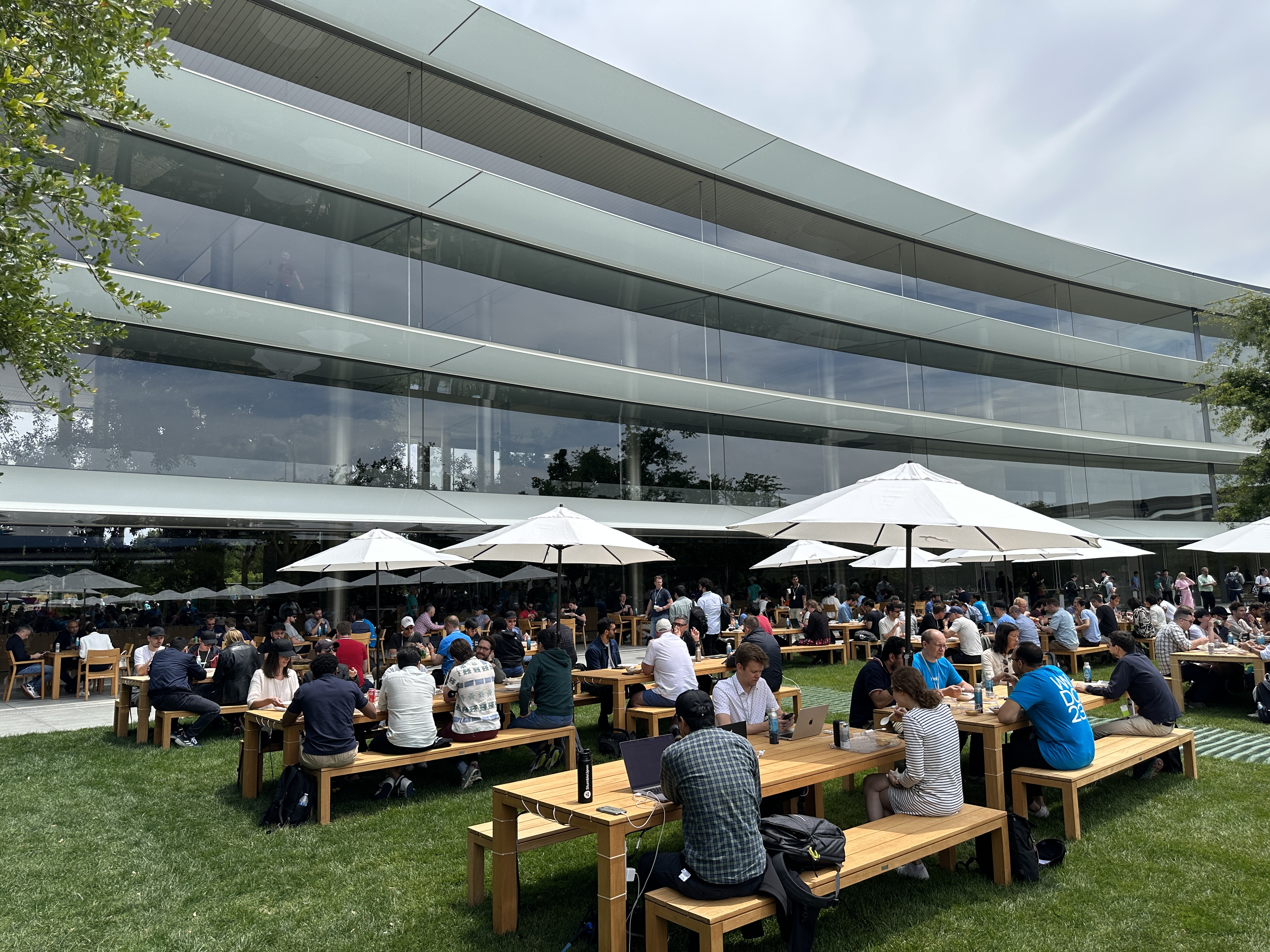 apple campus outdoor event
