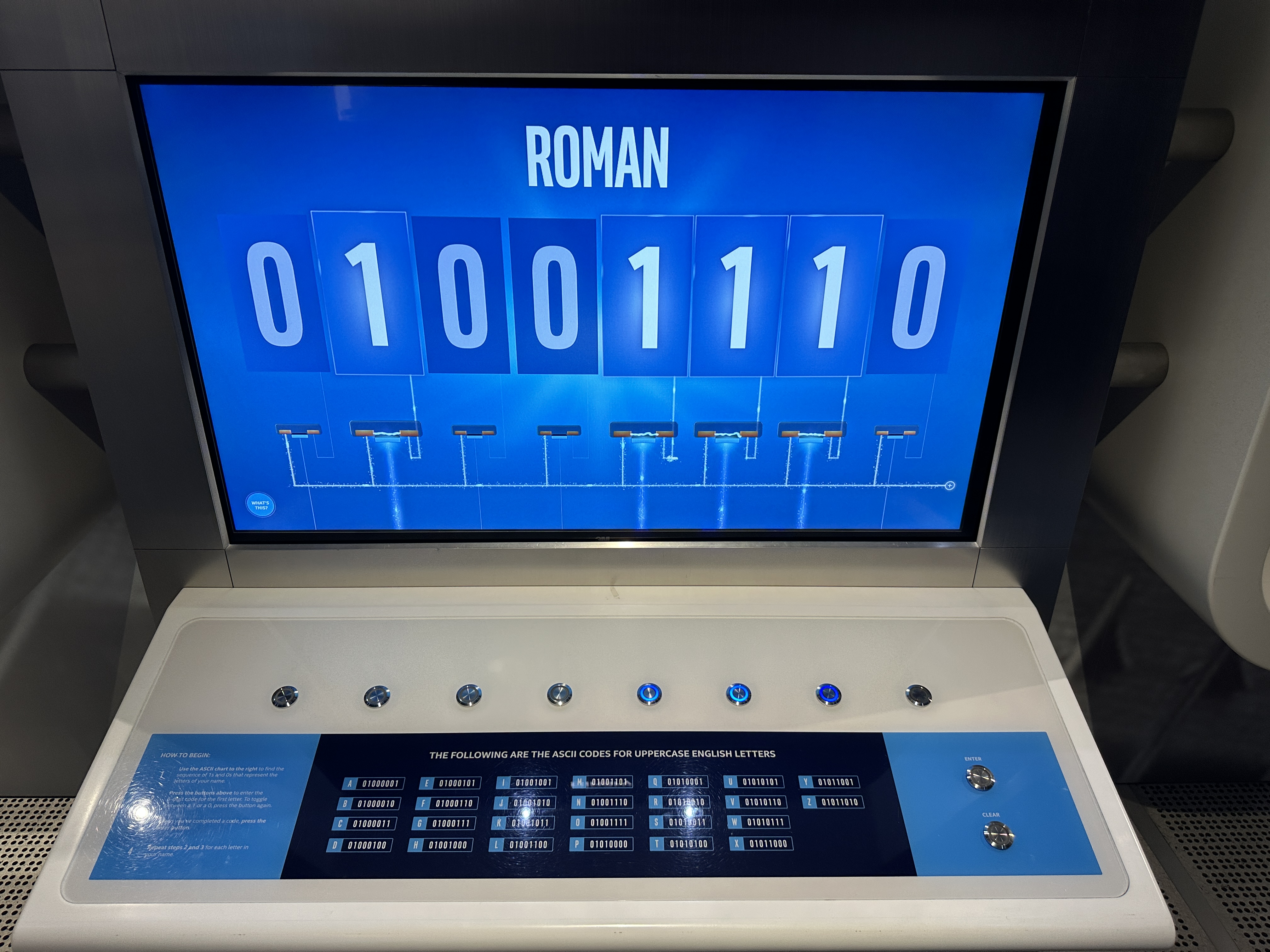 binary code display binary code display
