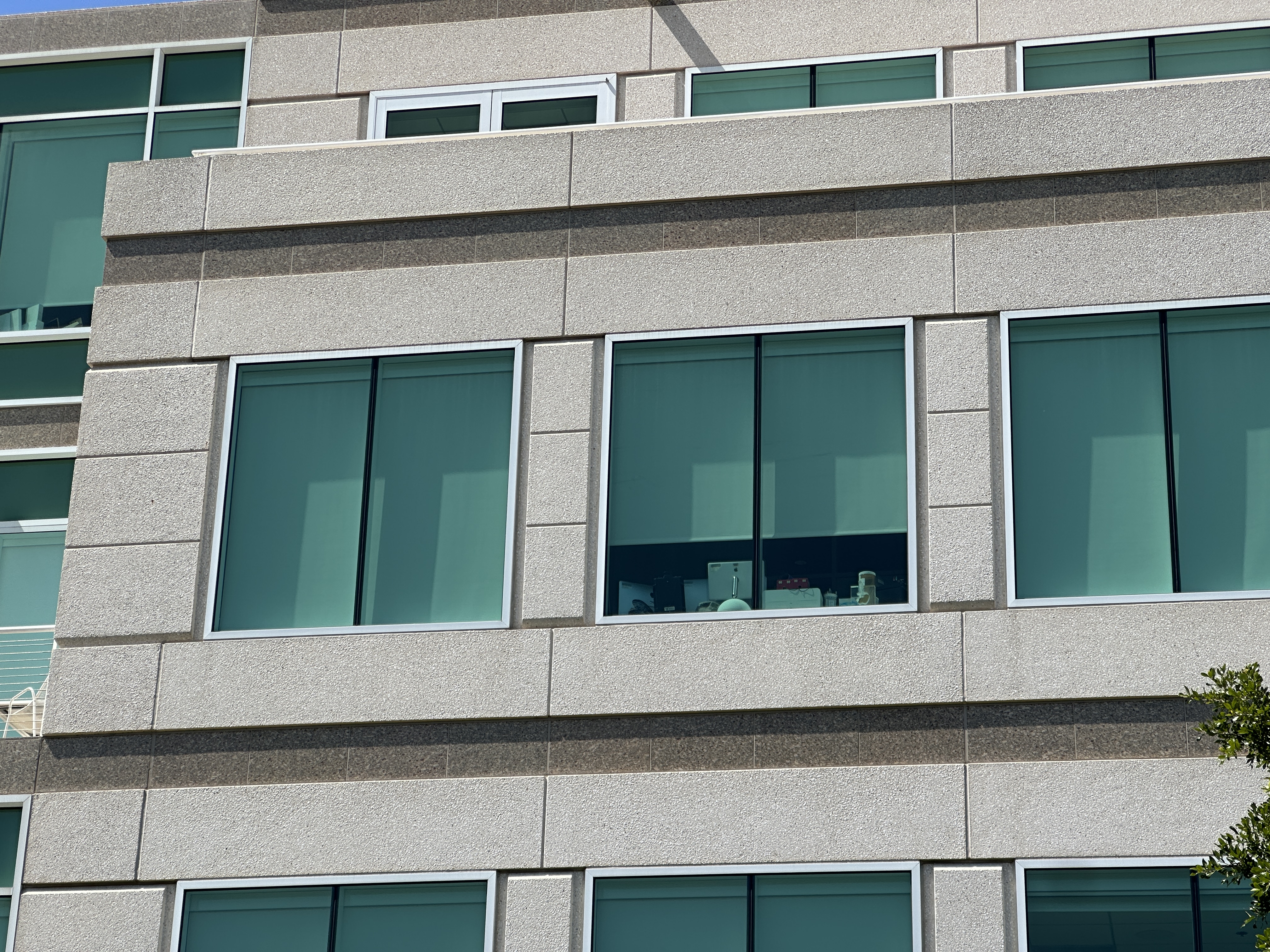 building windows closeup