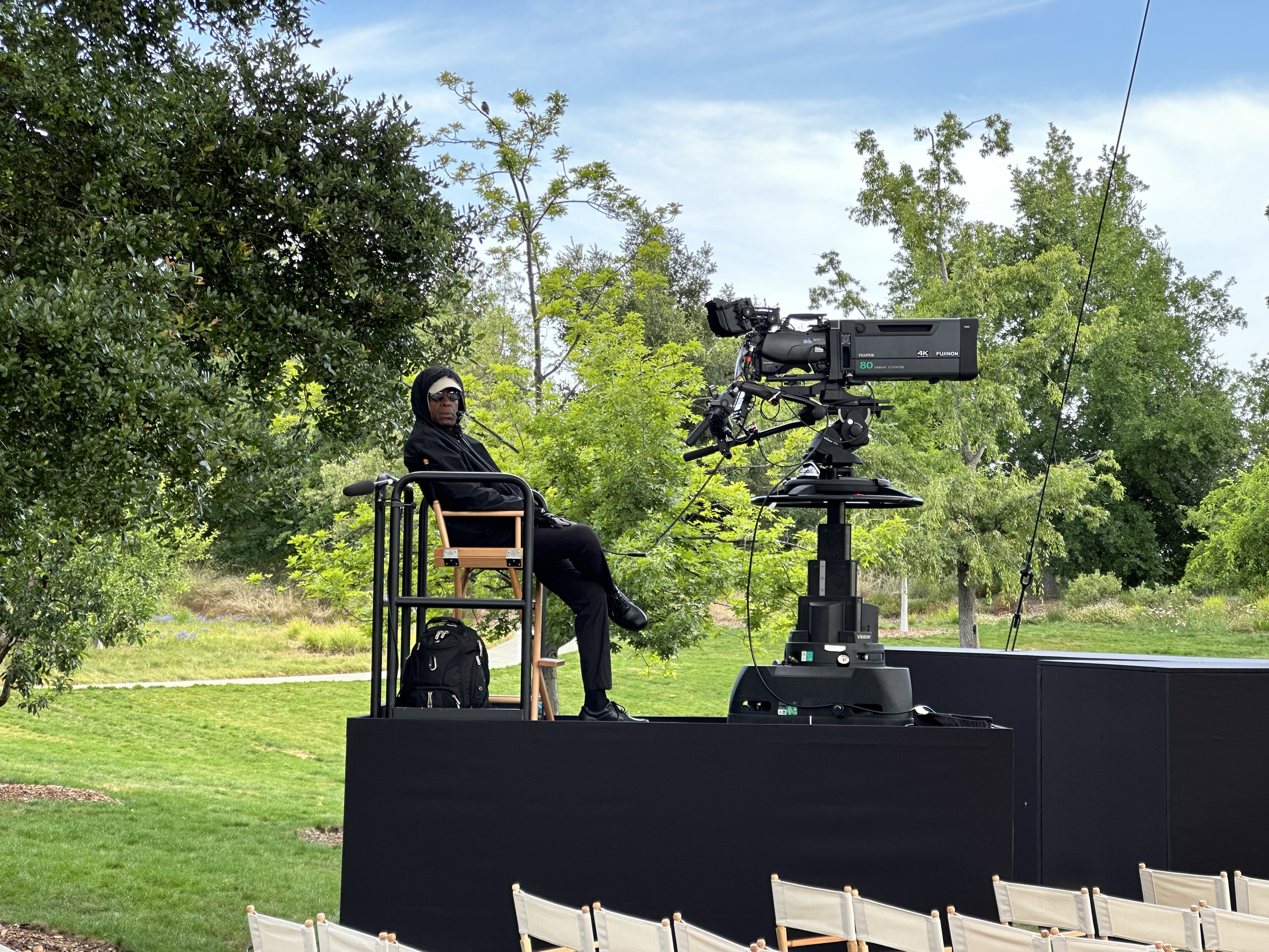 camera operator outdoors