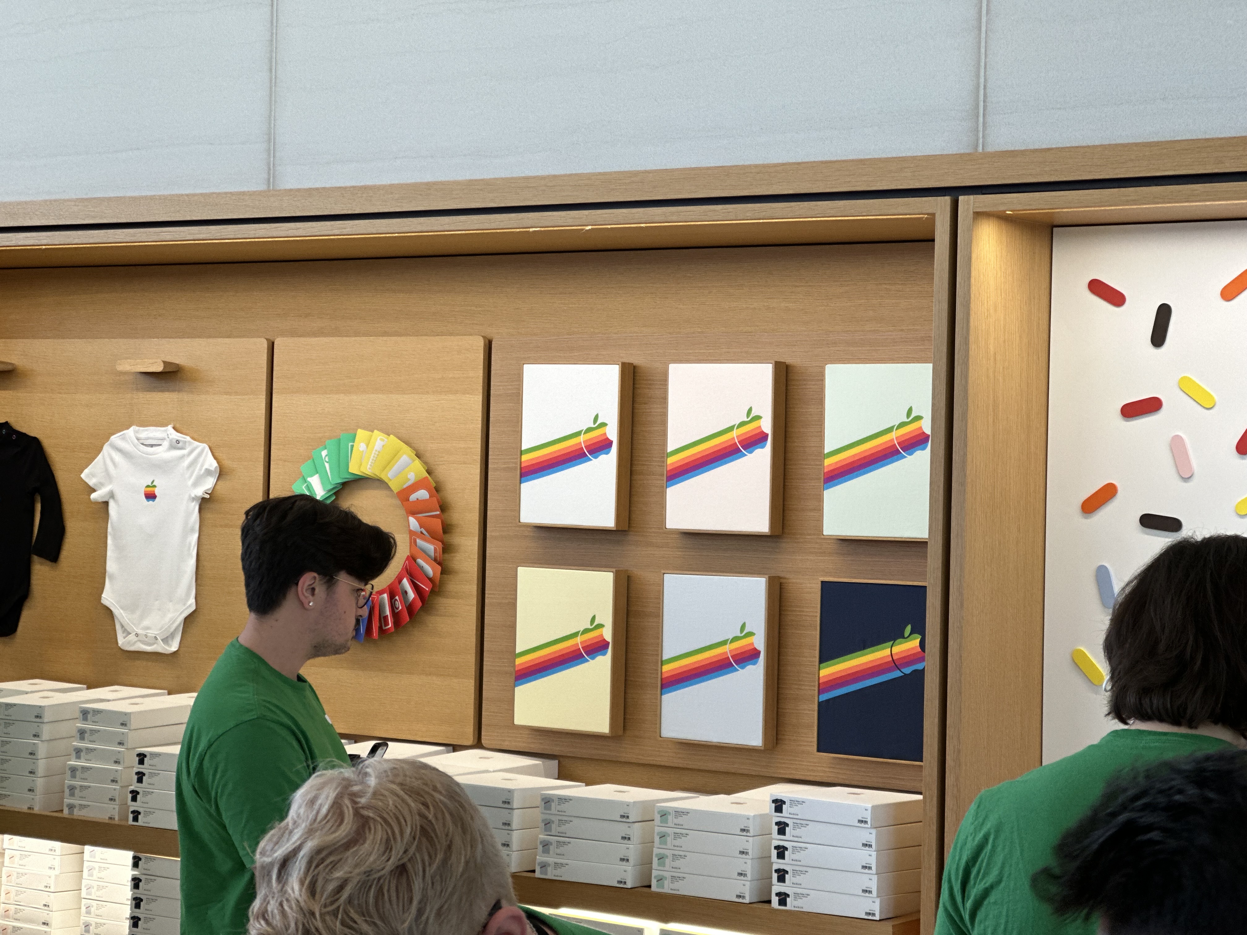 closeup of artwork and shirts