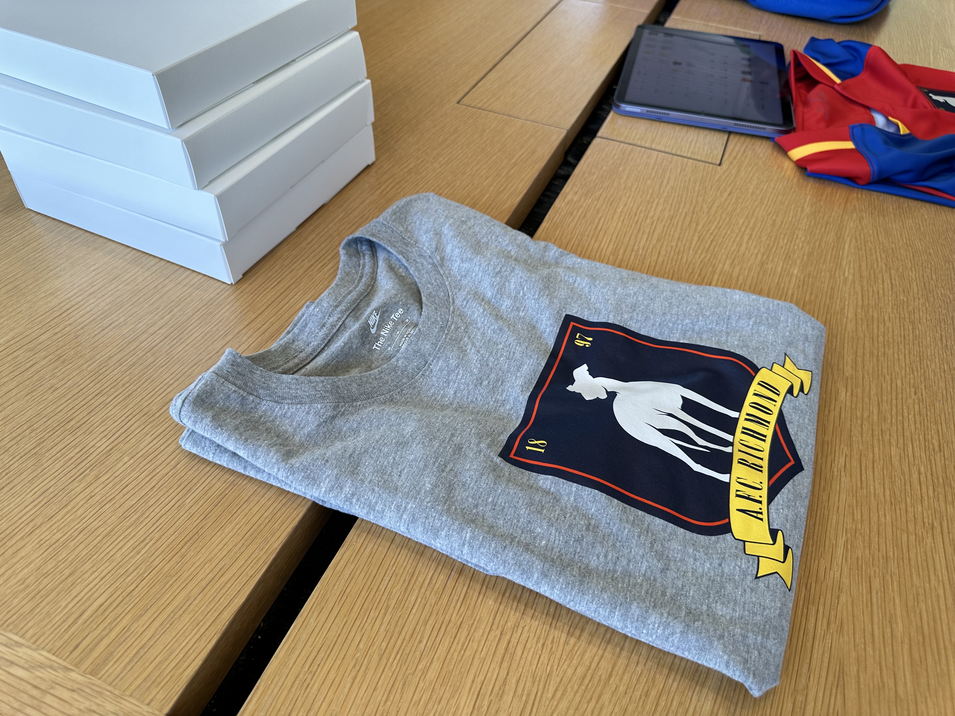 closeup of shirt on table