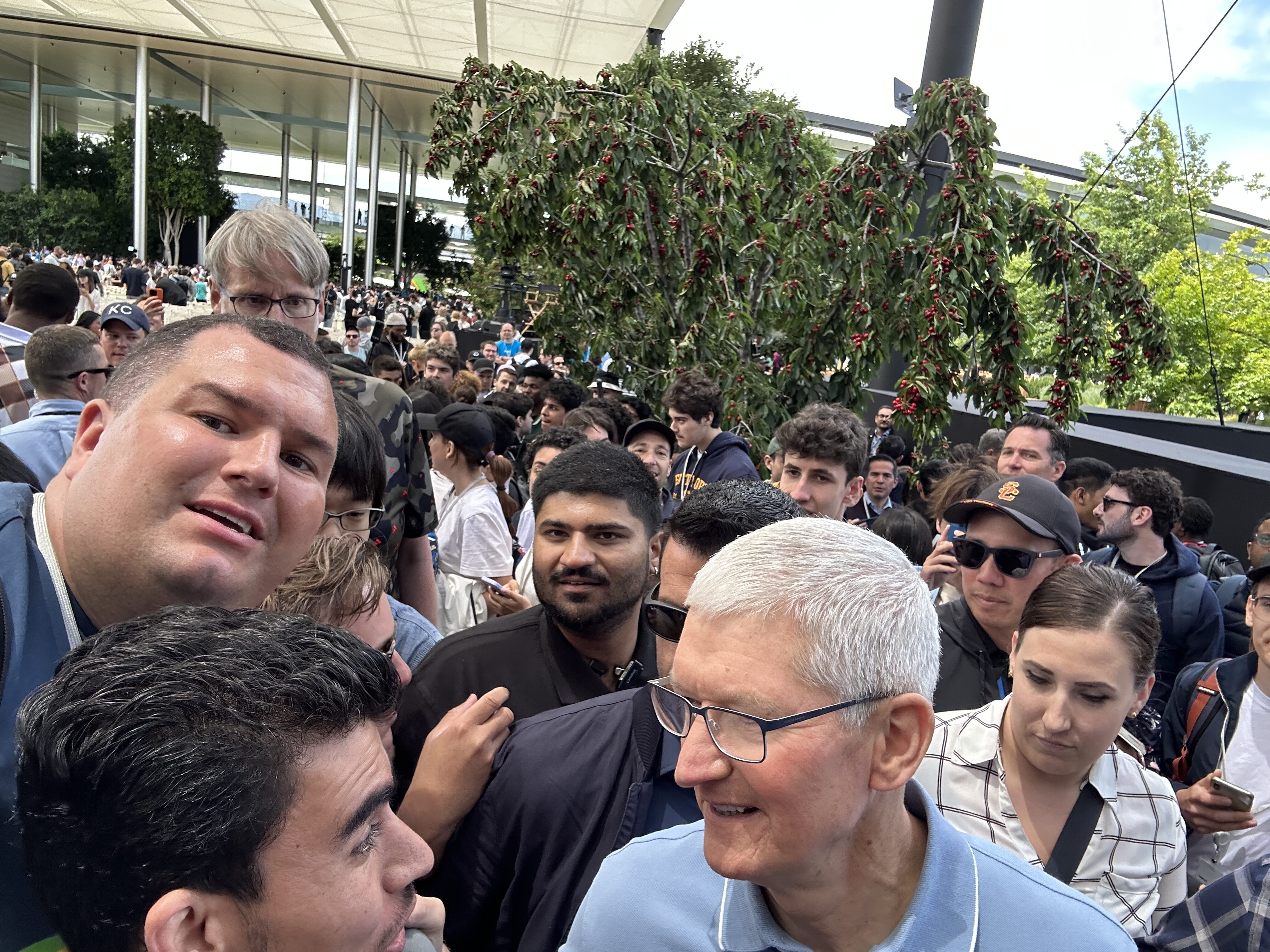 crowd gathering outdoor event