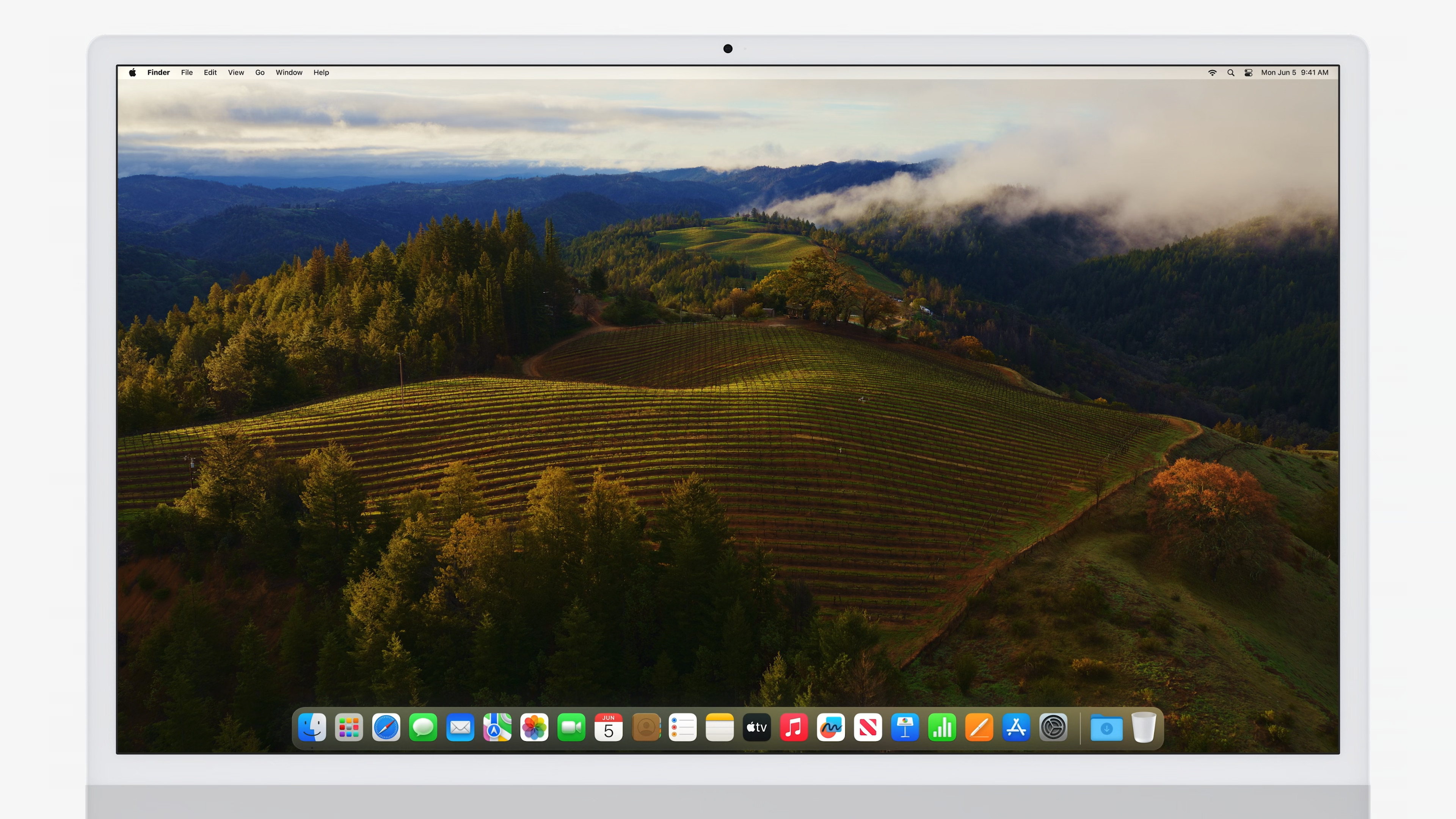 desktop with forest vineyard