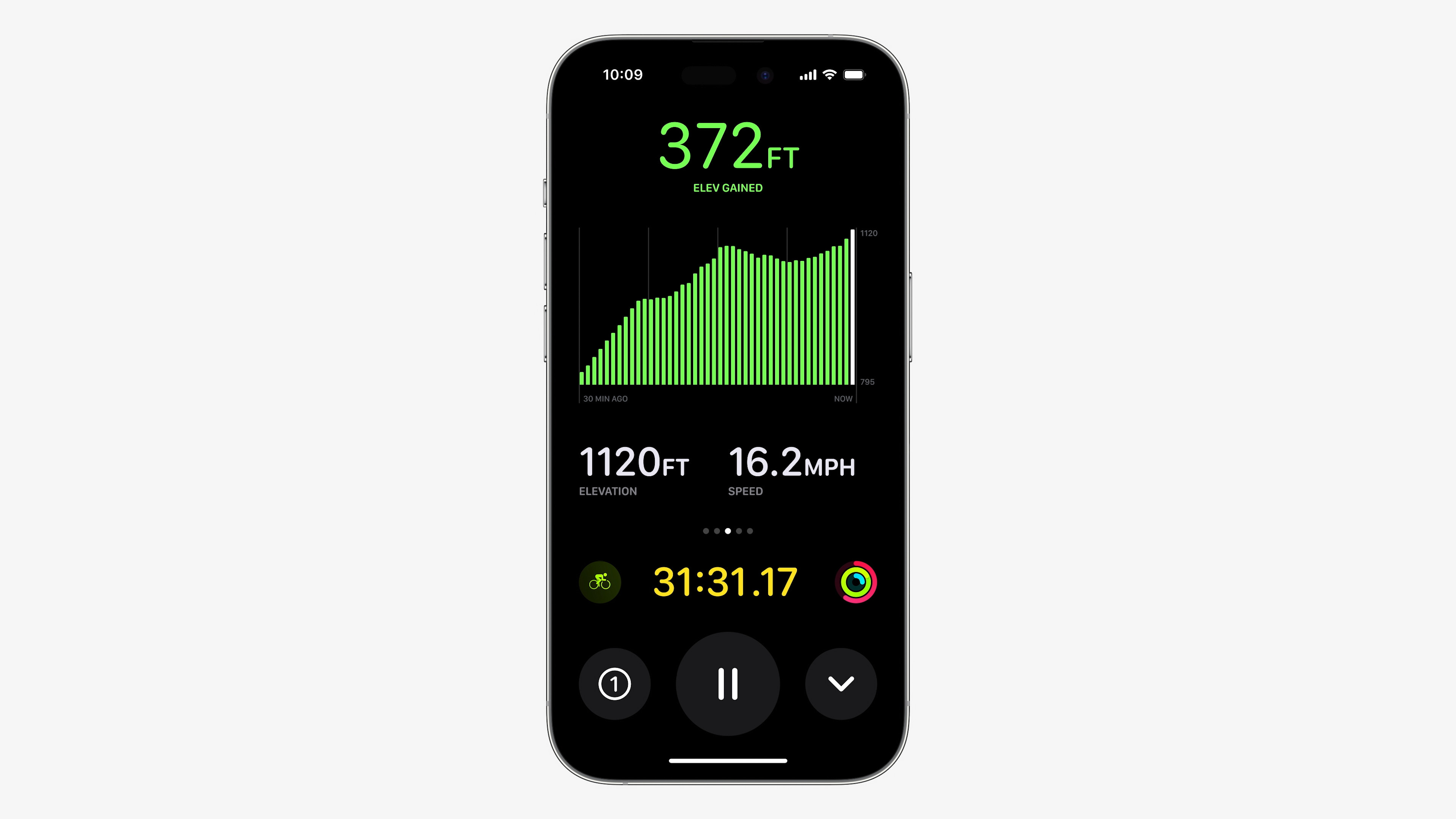 elevation gain speed tracking