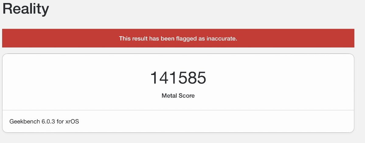 geekbench score xros