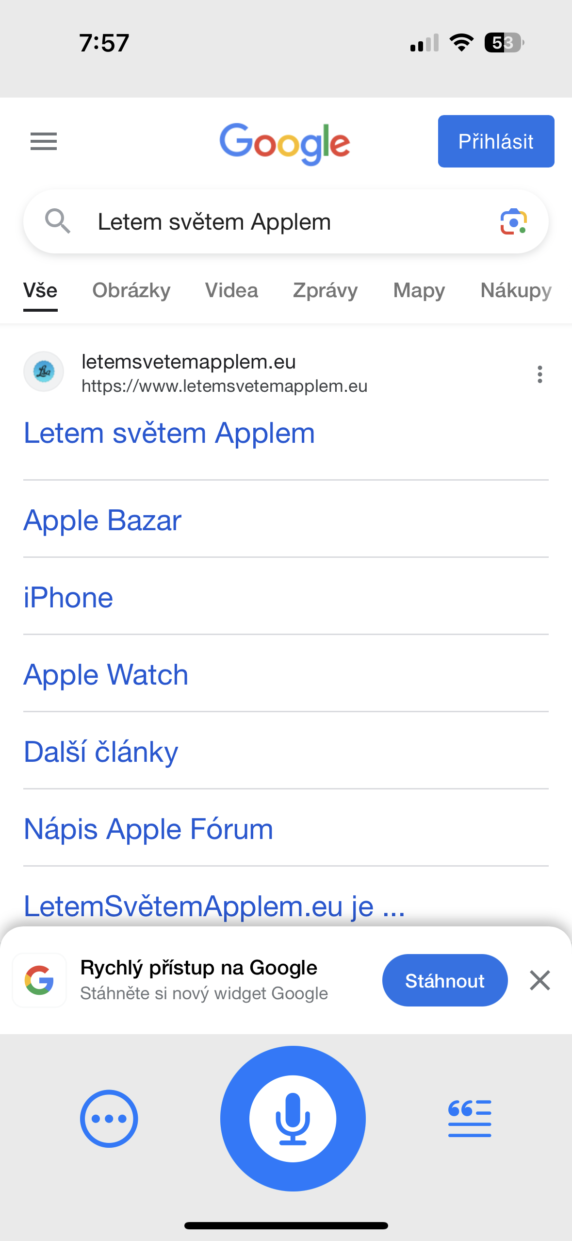 google search results apple