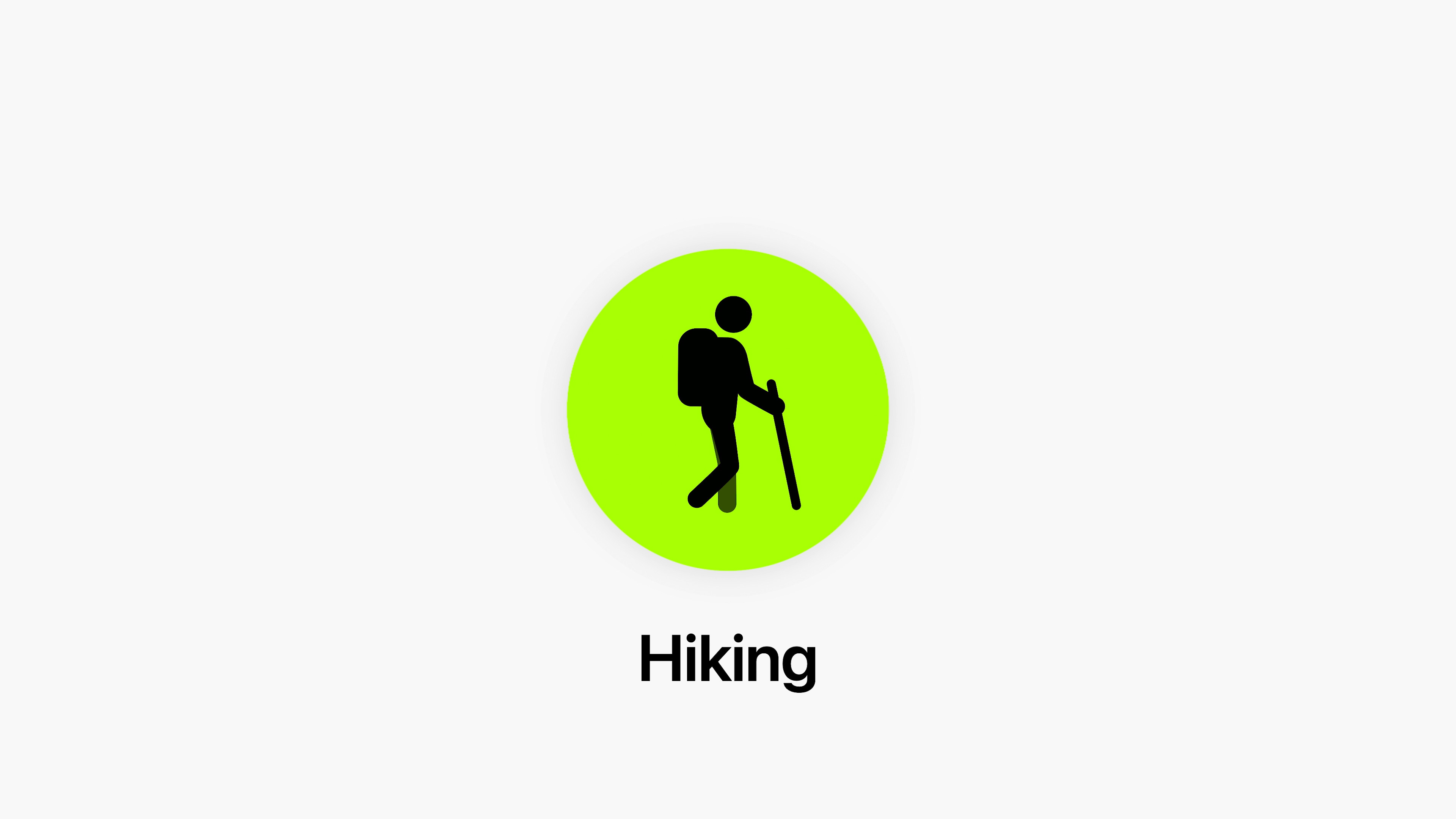 hiking icon green background