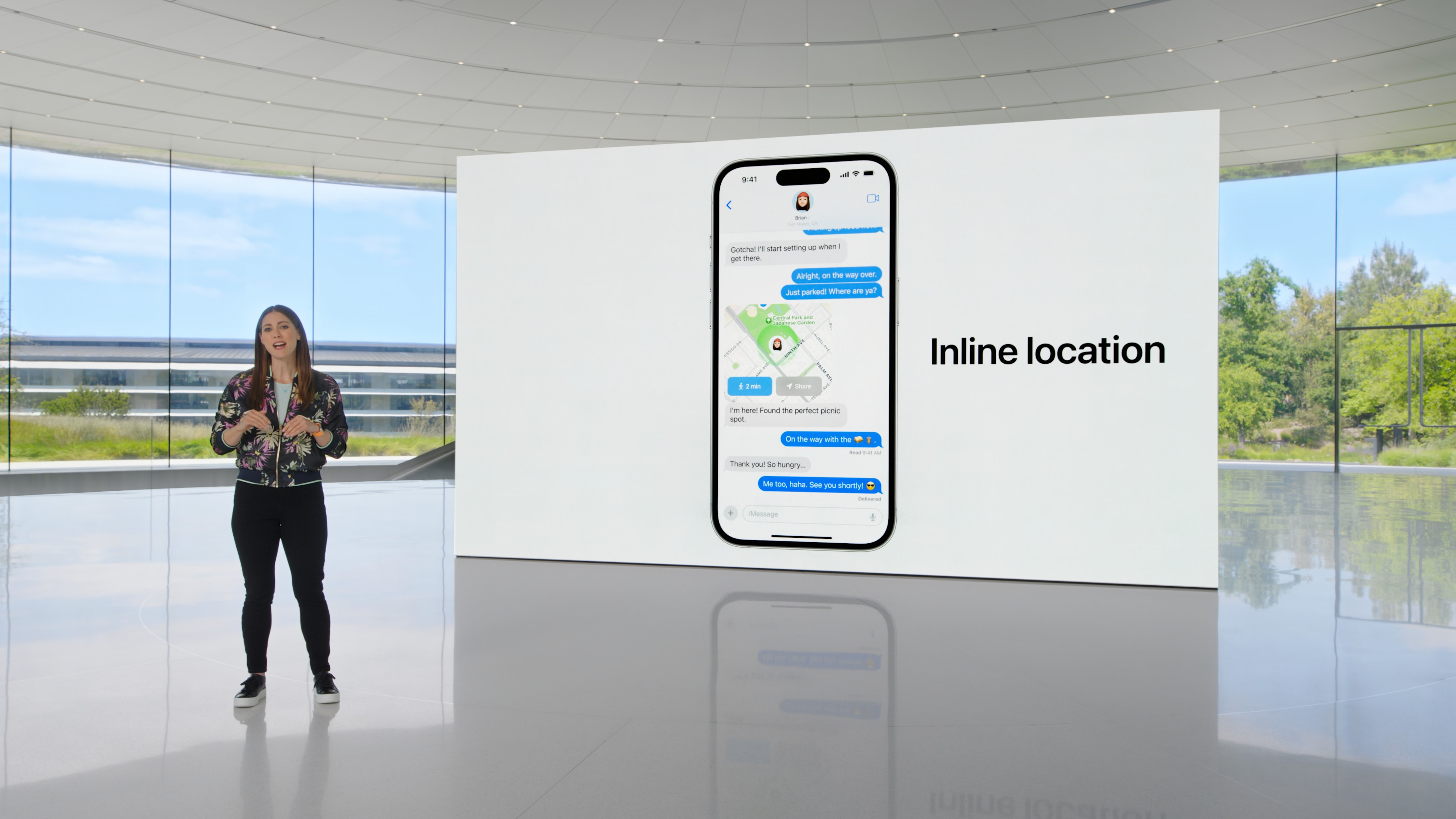 inline location presentation