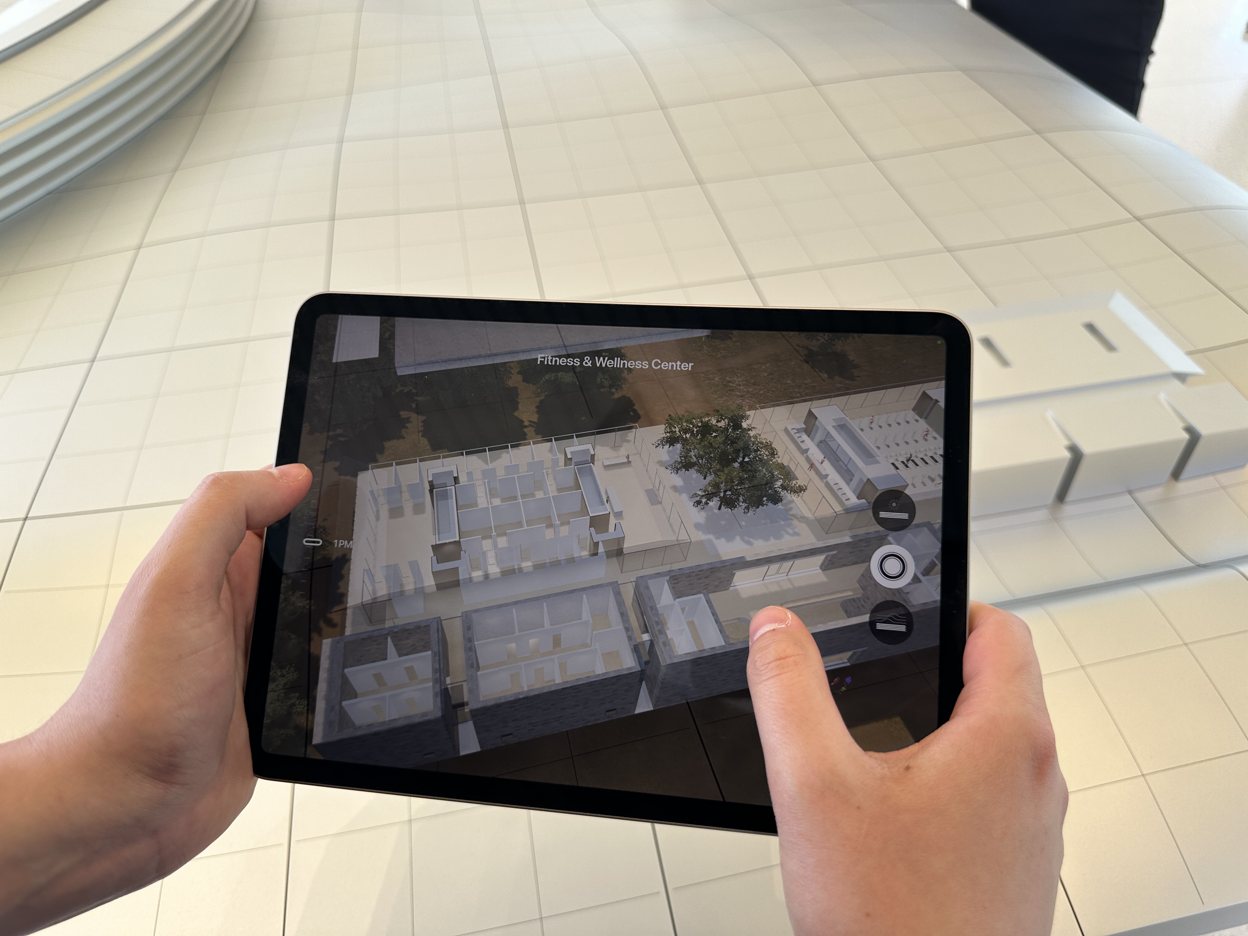 ipad augmented reality fitness center