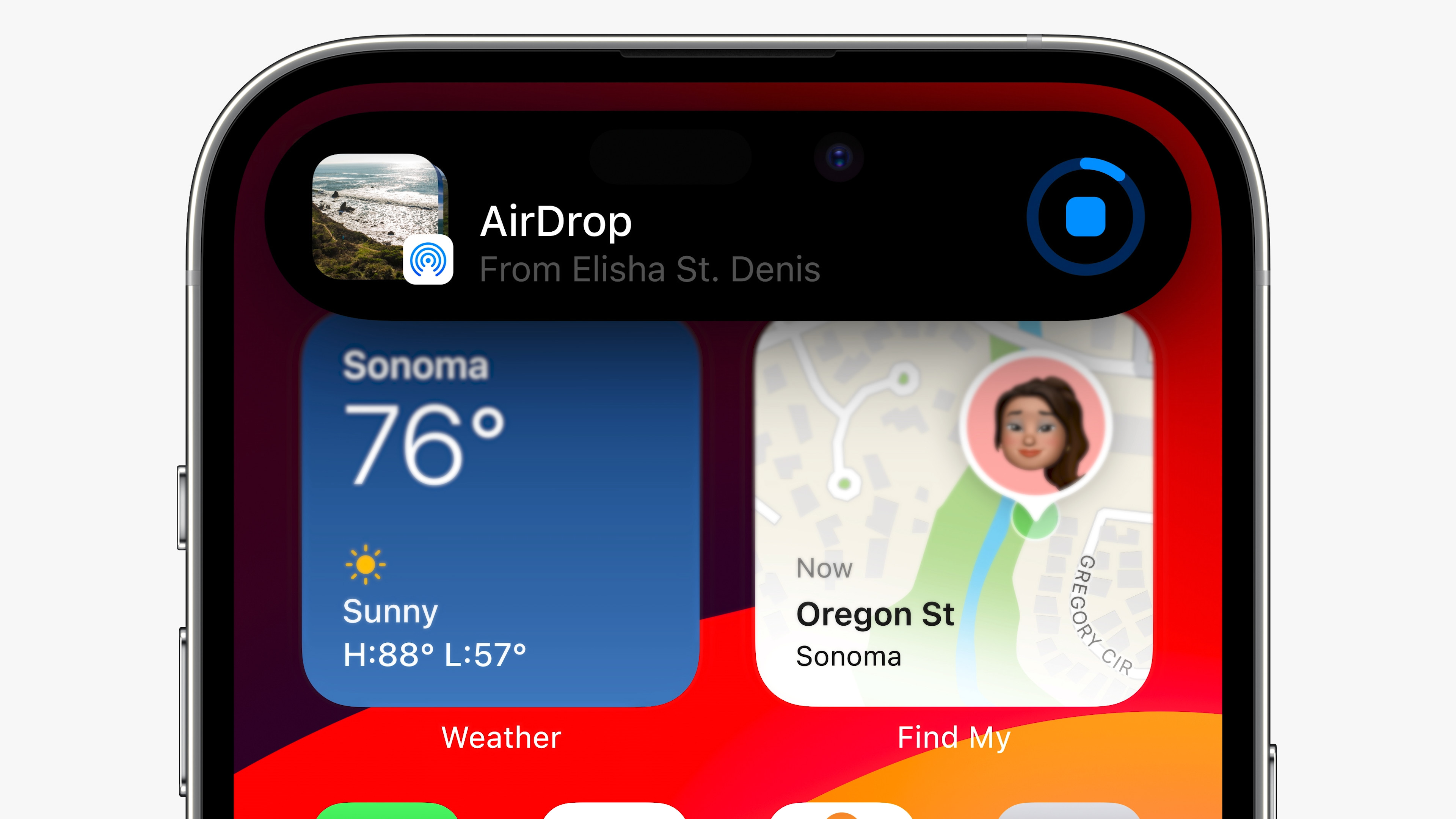 iphone airdrop notification