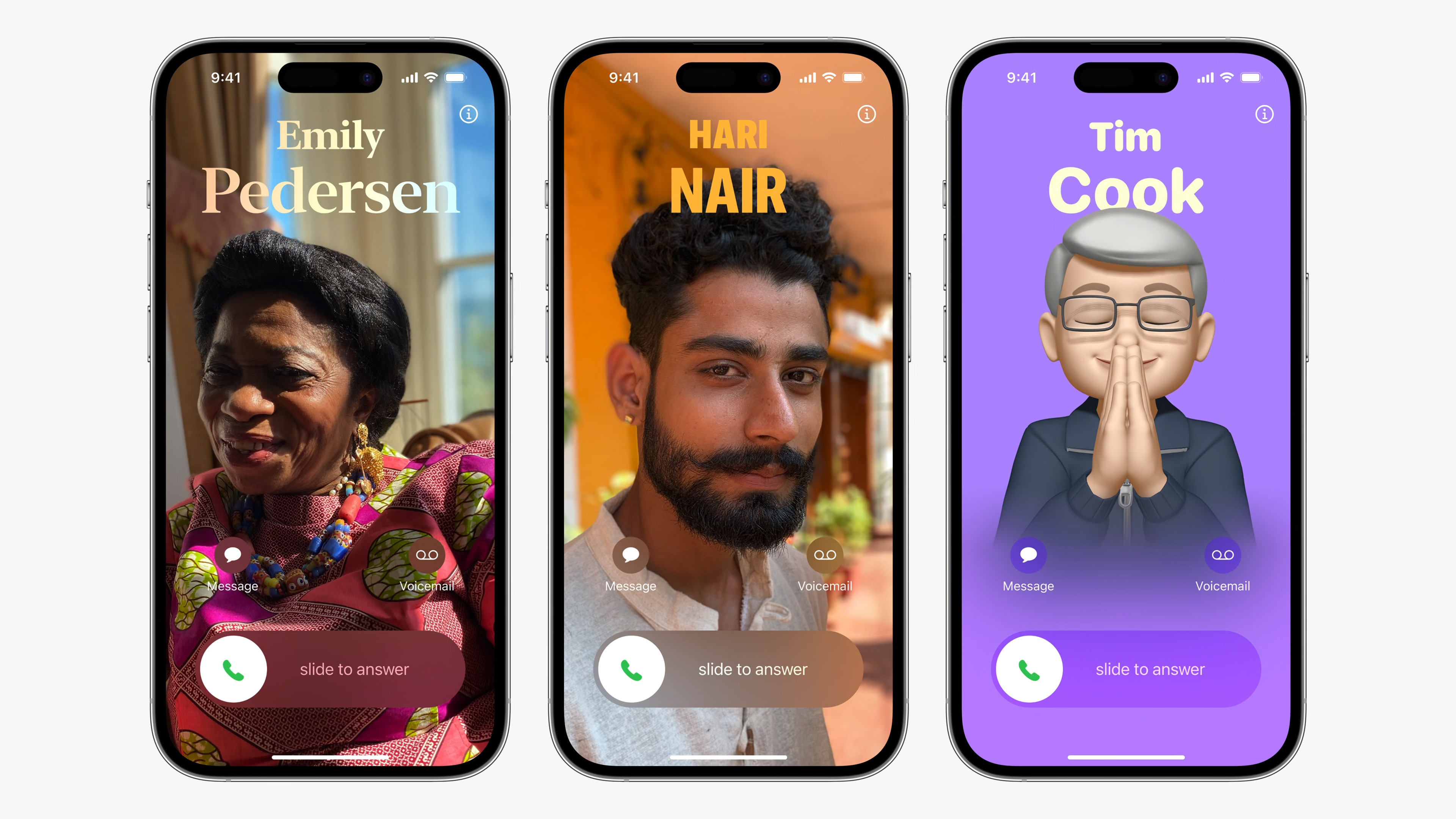 iphone contact screen examples