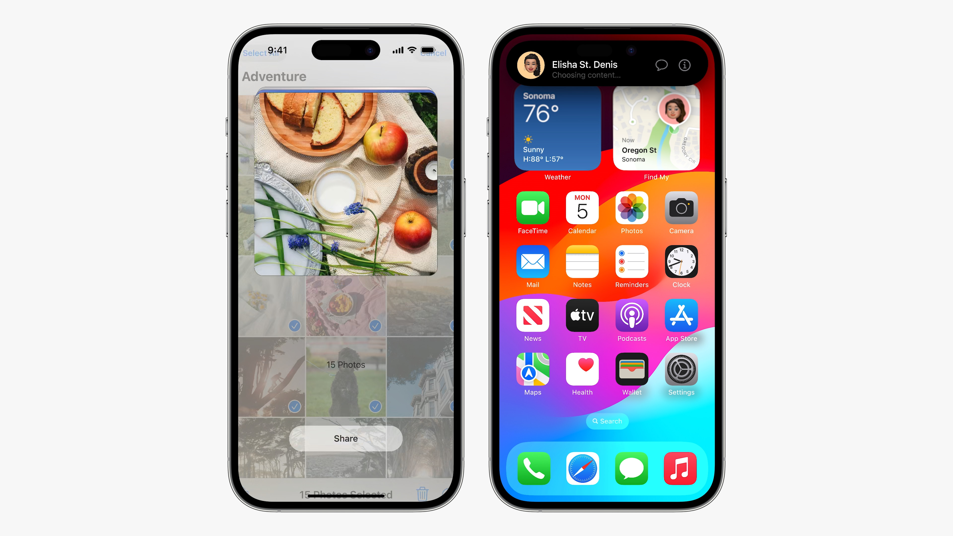 iphone home screen and gallery