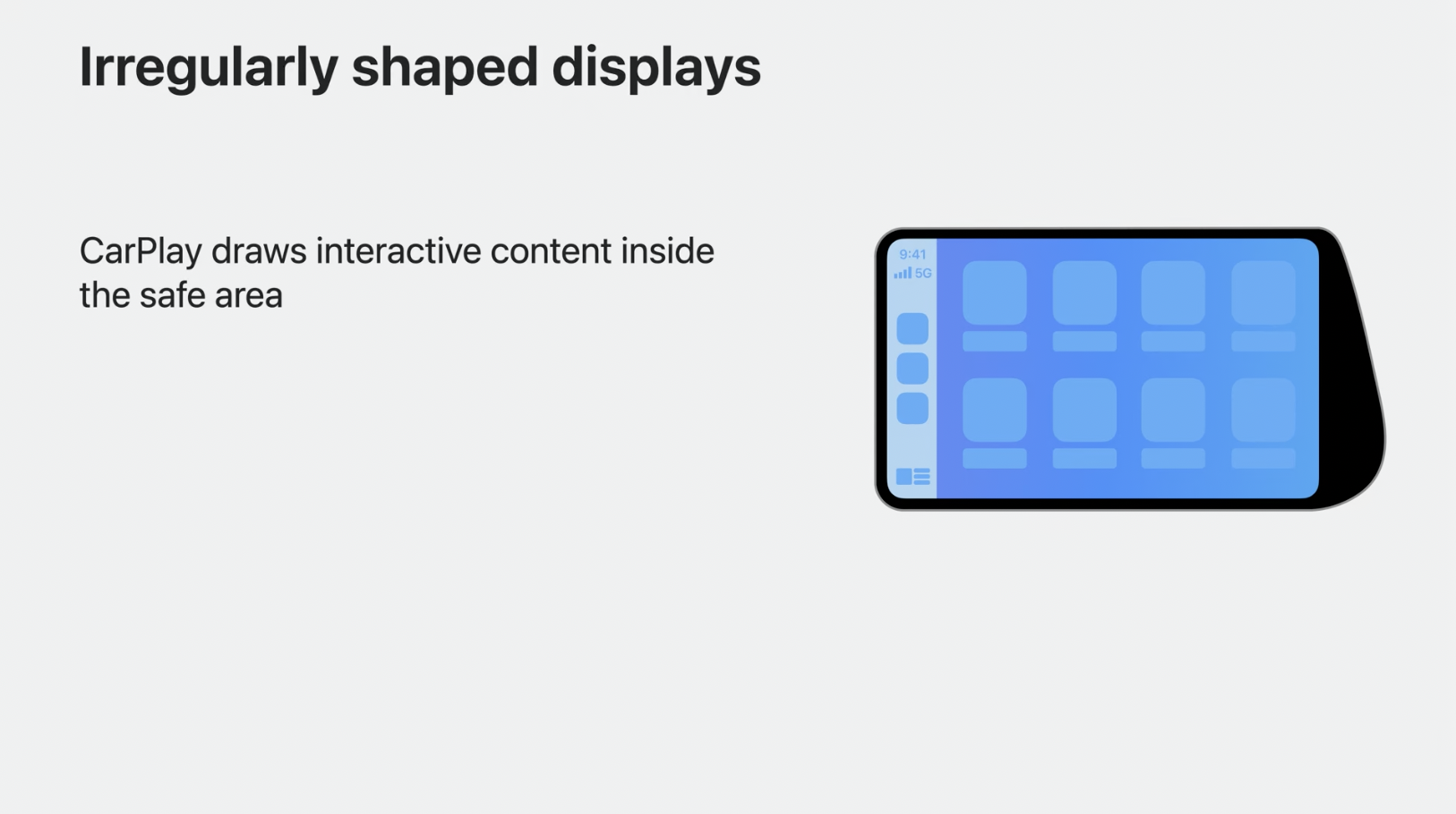 irregularly shaped displays safe area