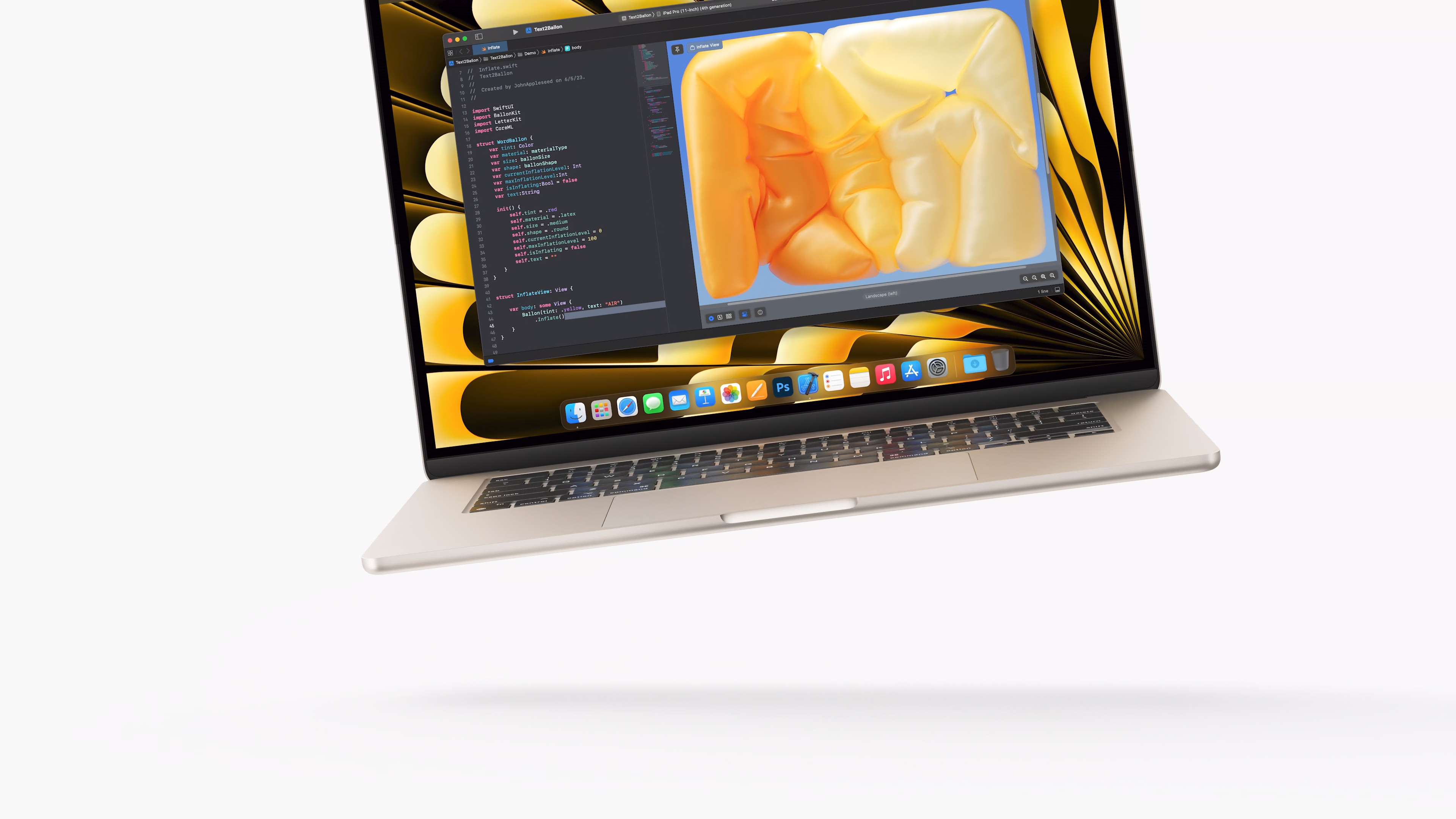 macbook air floating design