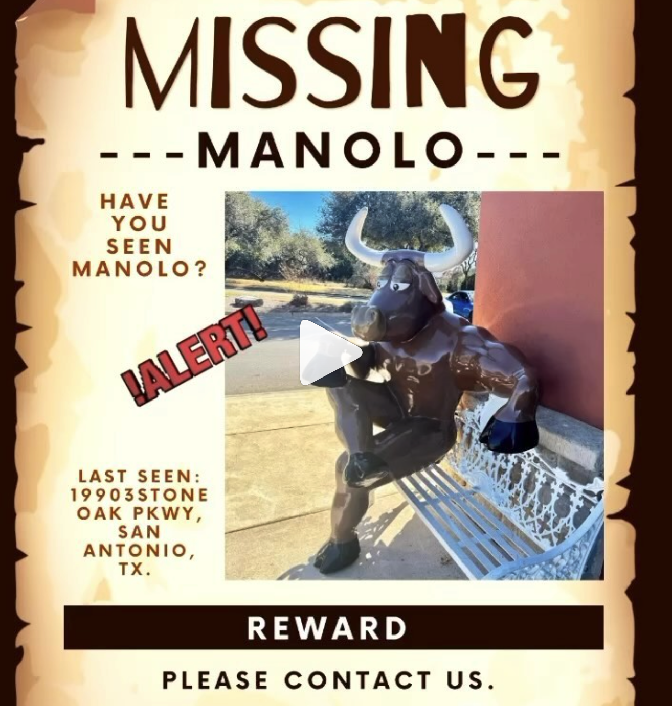 missing manolo poster