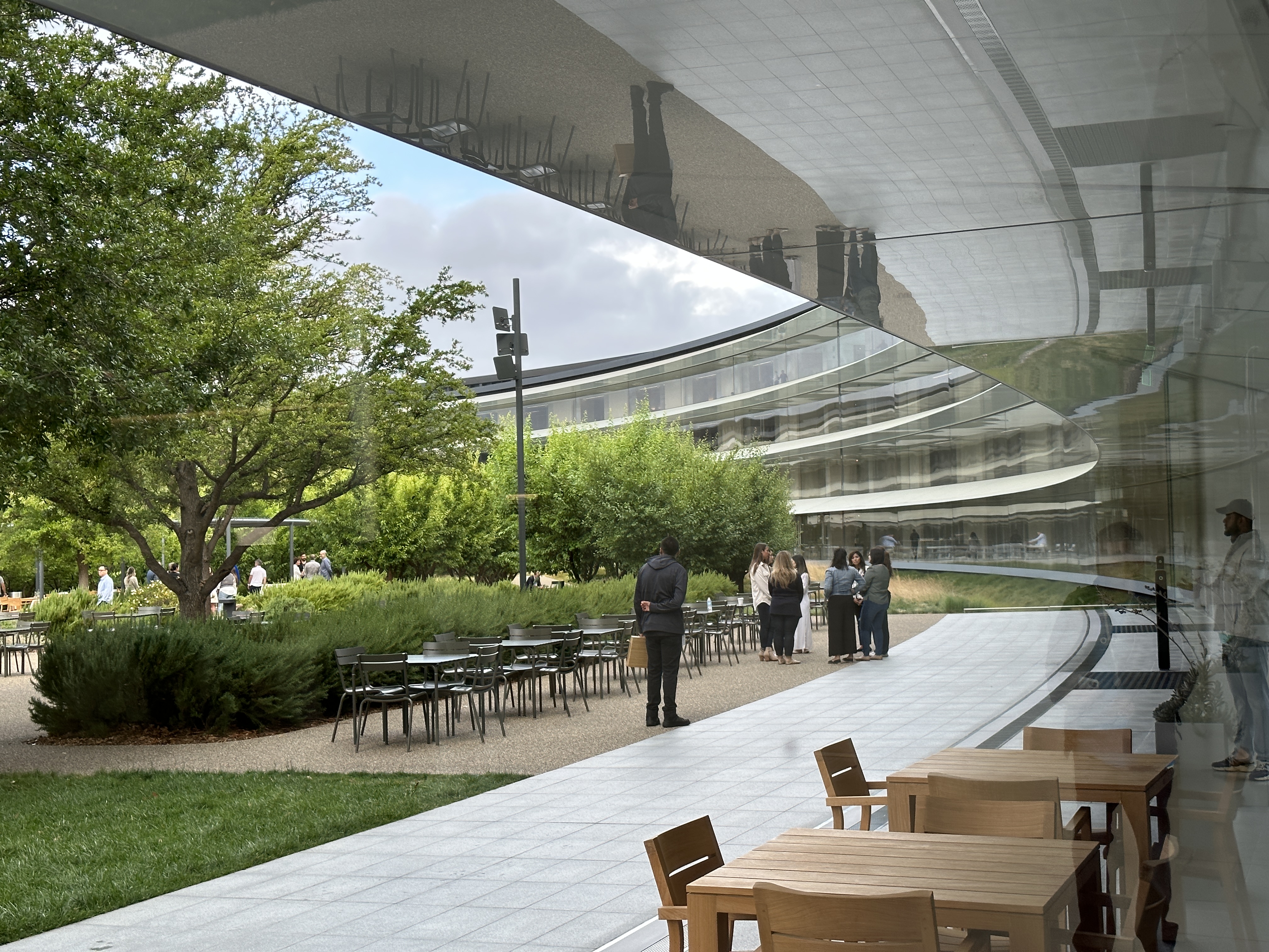 modern architecture glass reflection